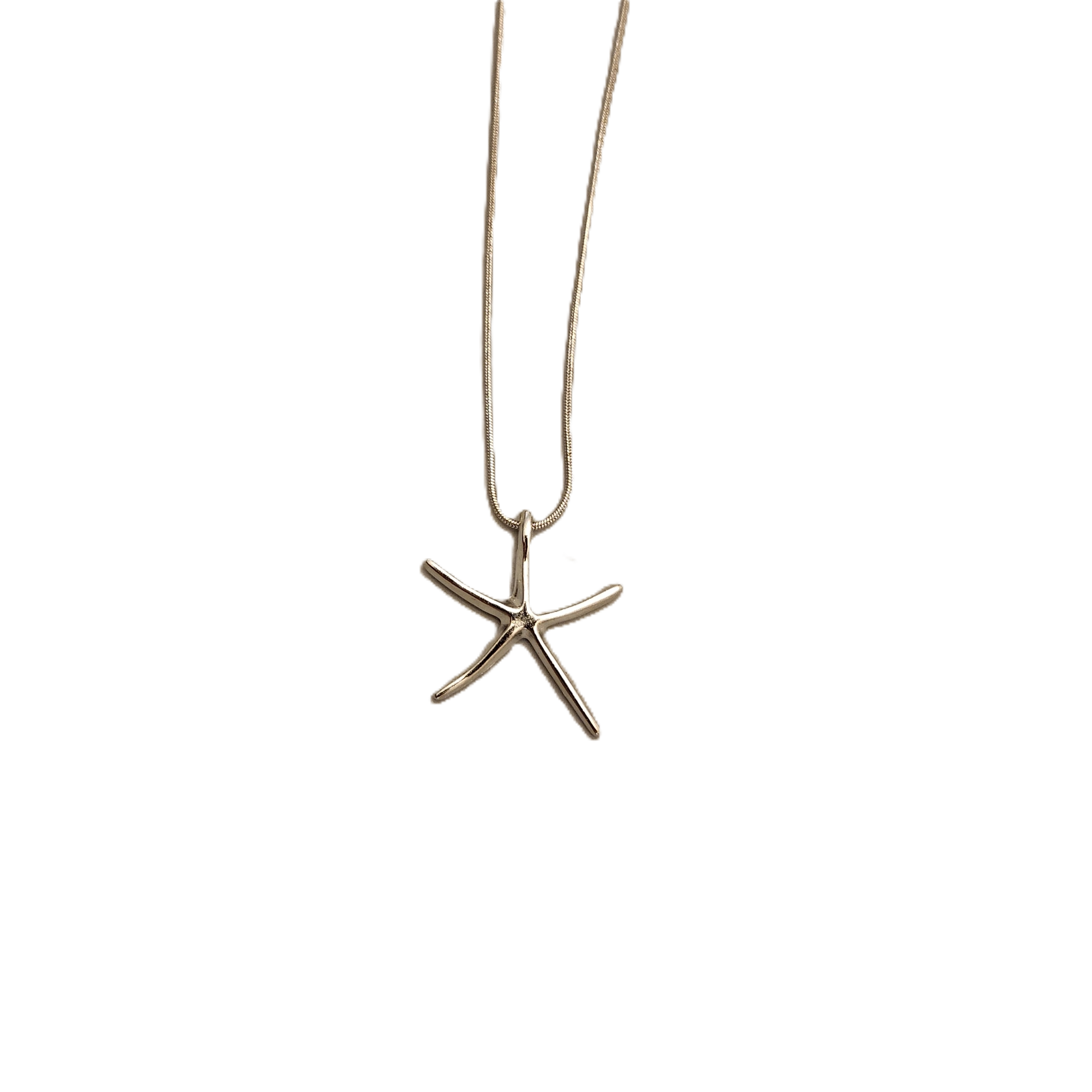 SILVER PLATED STAR NECKLACE