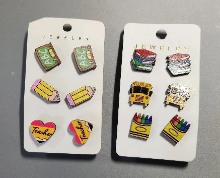 SCHOOL HOUSE EARRINGS - 3 SET
