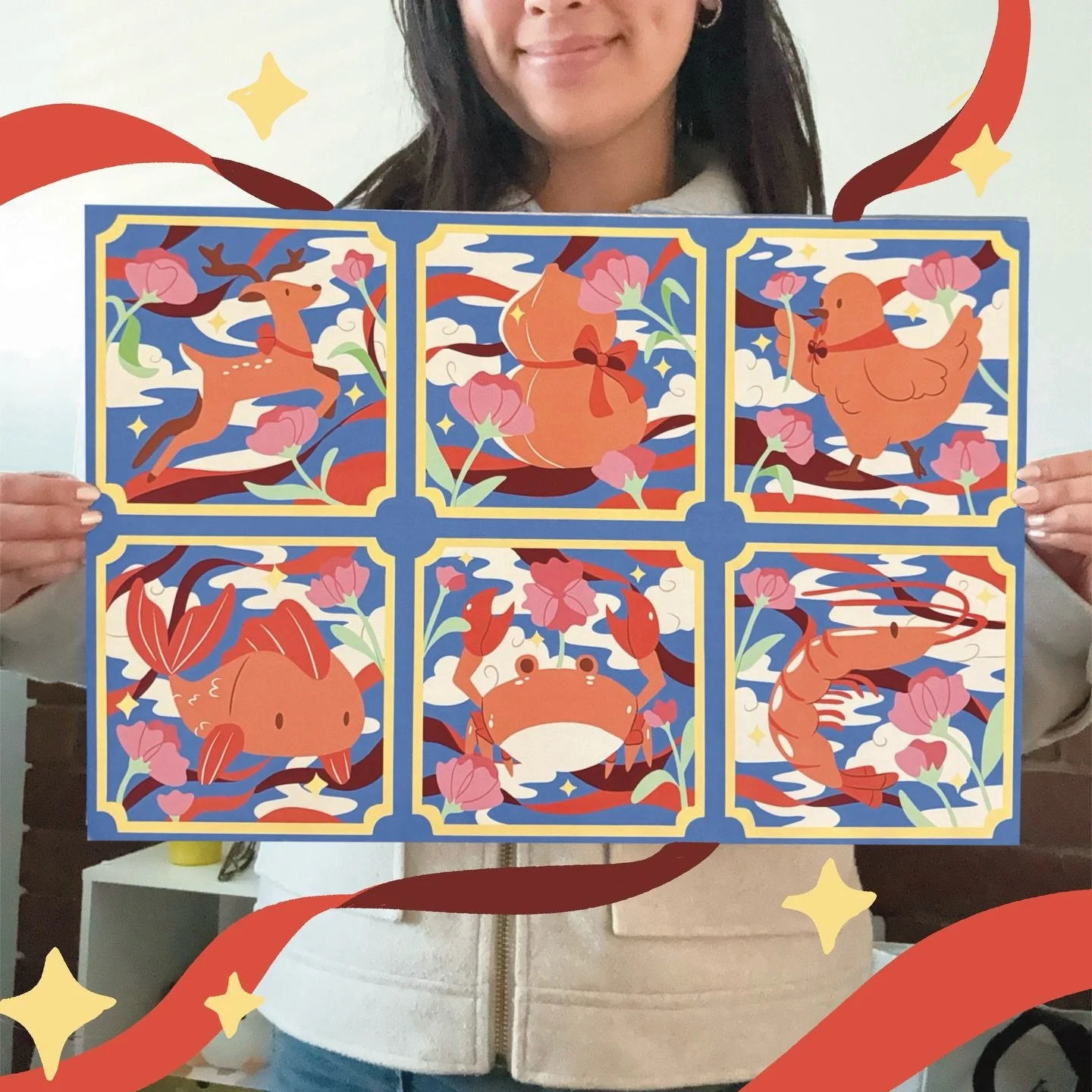 Alphabet Project: B!!! For Bầu Cua C&aacute; Cọp Wooden Coasters and Playmat! 🦀🐟🦐 

I am going to count this as my B project even though I started this project beginning of last year and never finalized it until now 😅 but hey, better late than ne