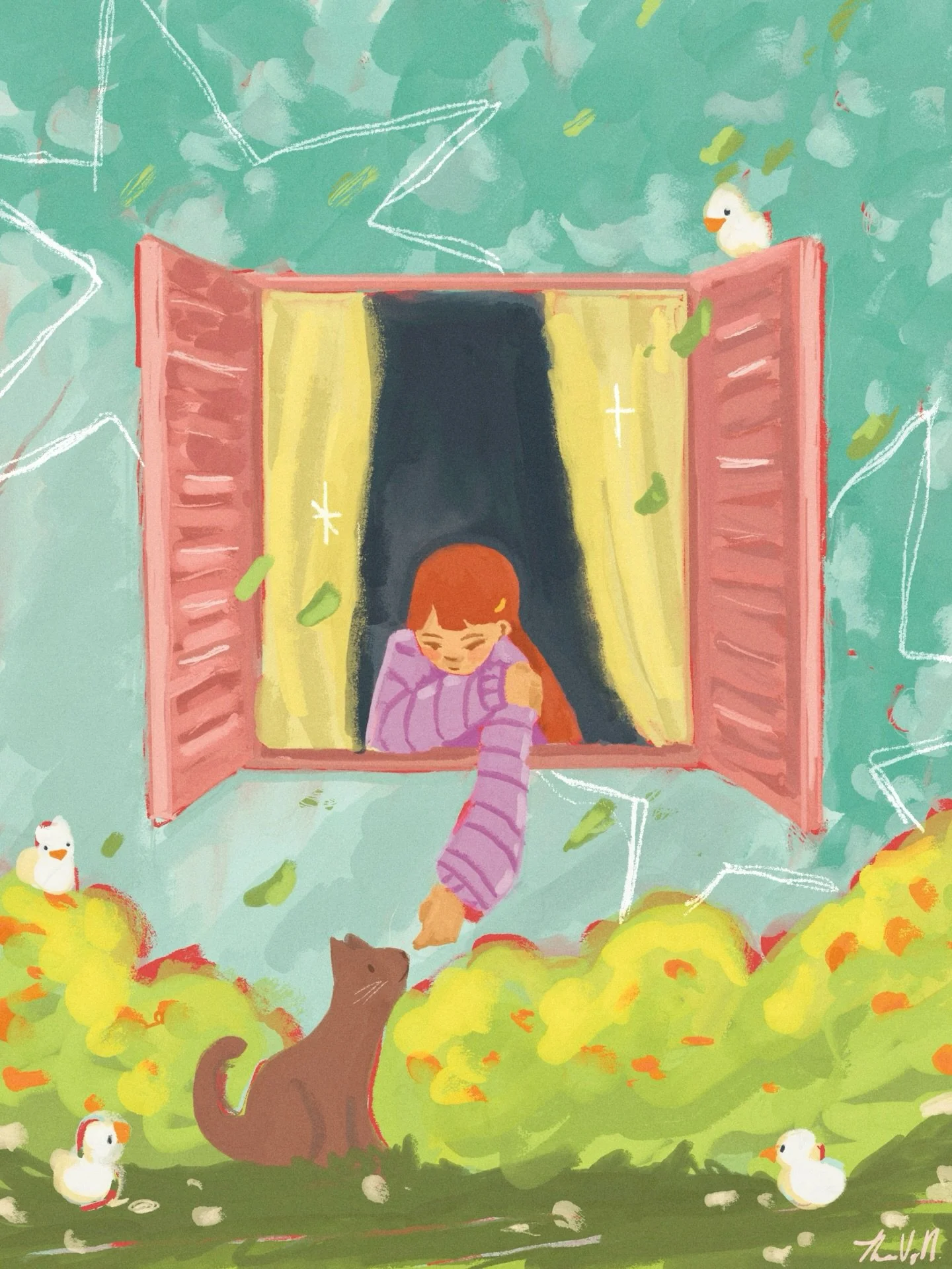 Happy 2026 everyone!! To a year of more art or else!! 😤 

I reached complete flow state with this illustration after not drawing anything for three months straight. I feel very rough creatively but I want to get back to drawing silly things with no 