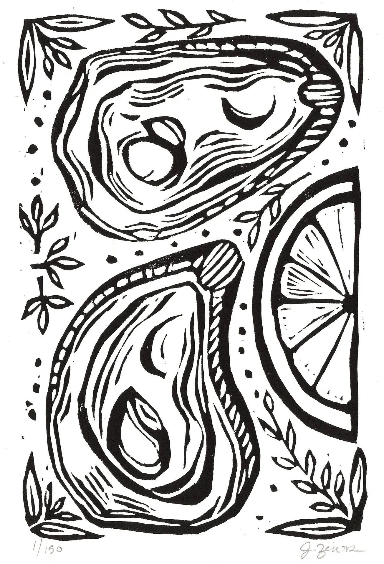 Two Oysters on a Half Shell