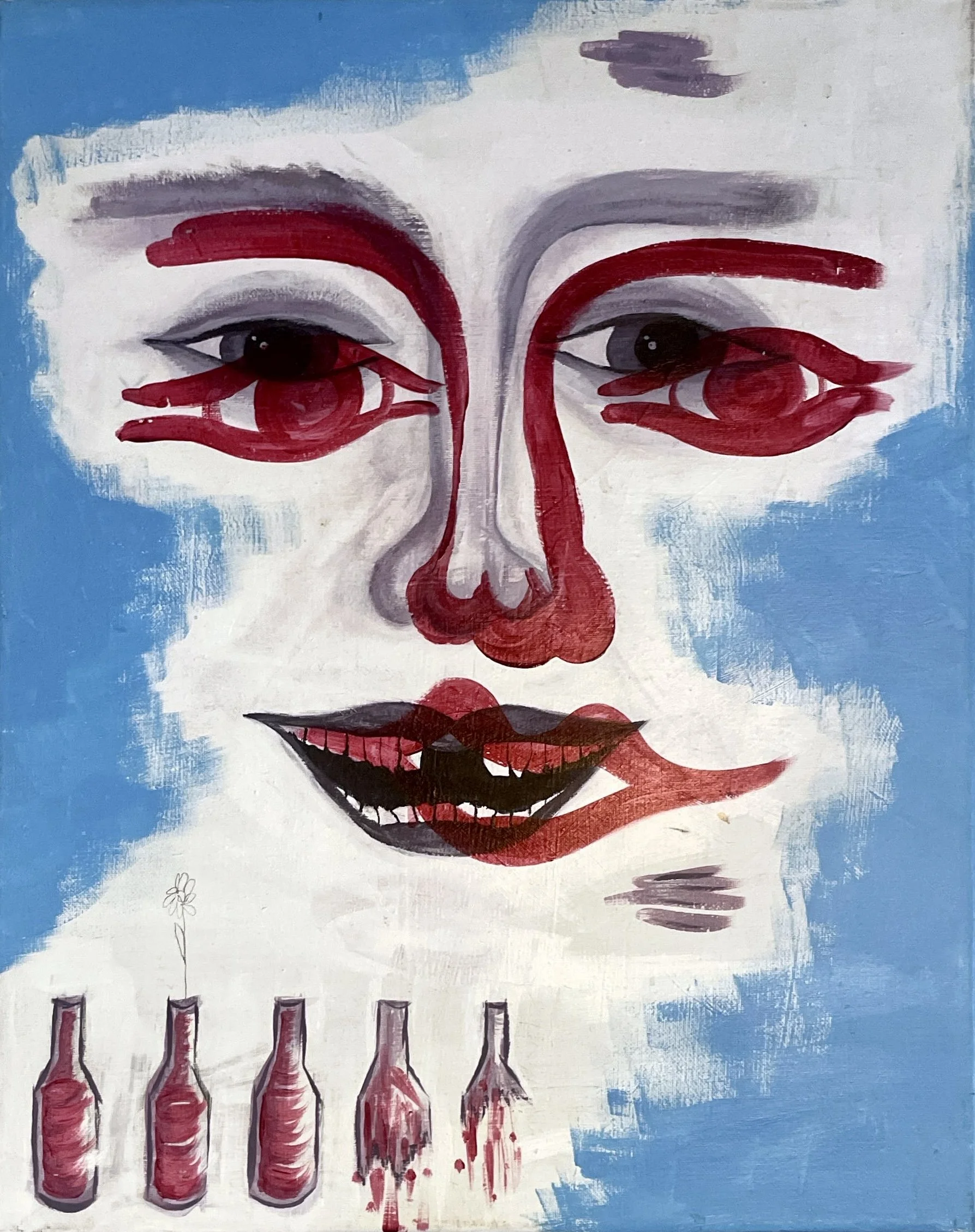 "You Don't Know the Half of It" 24 x 18in. Acrylic paint and graphite on canvas. 2020.