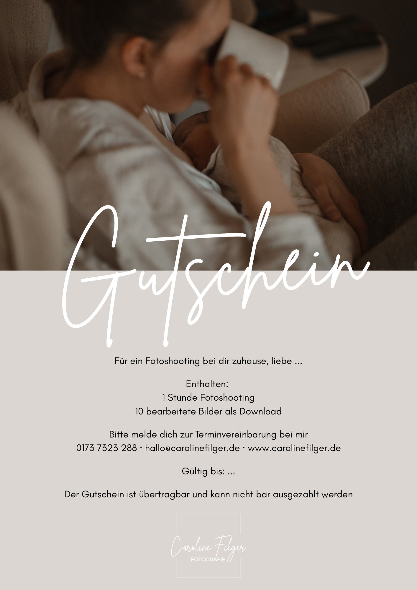 Motiv: Wochenbett-Fotoshooting