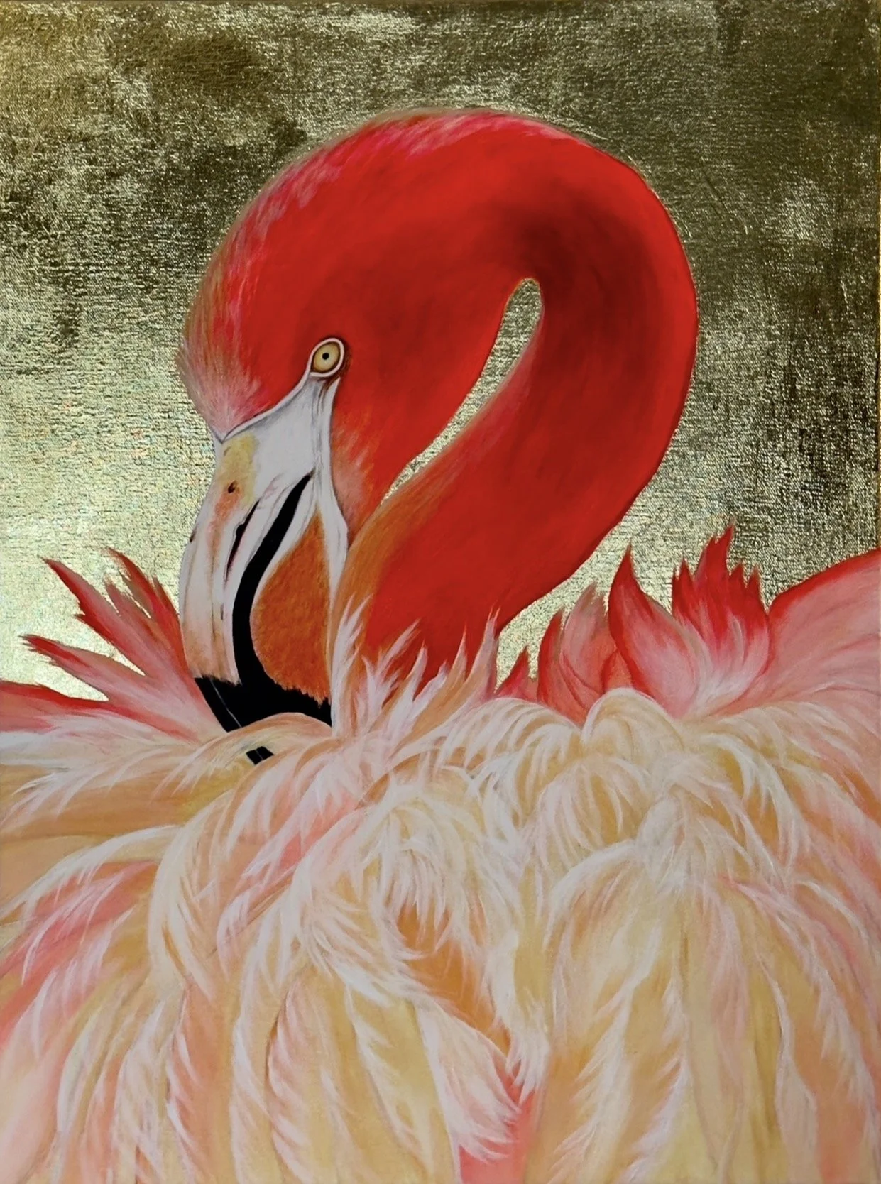 "Strawberry Daiquiri" acrylic and mixed media on 18" X 24" canvas - SOLD
