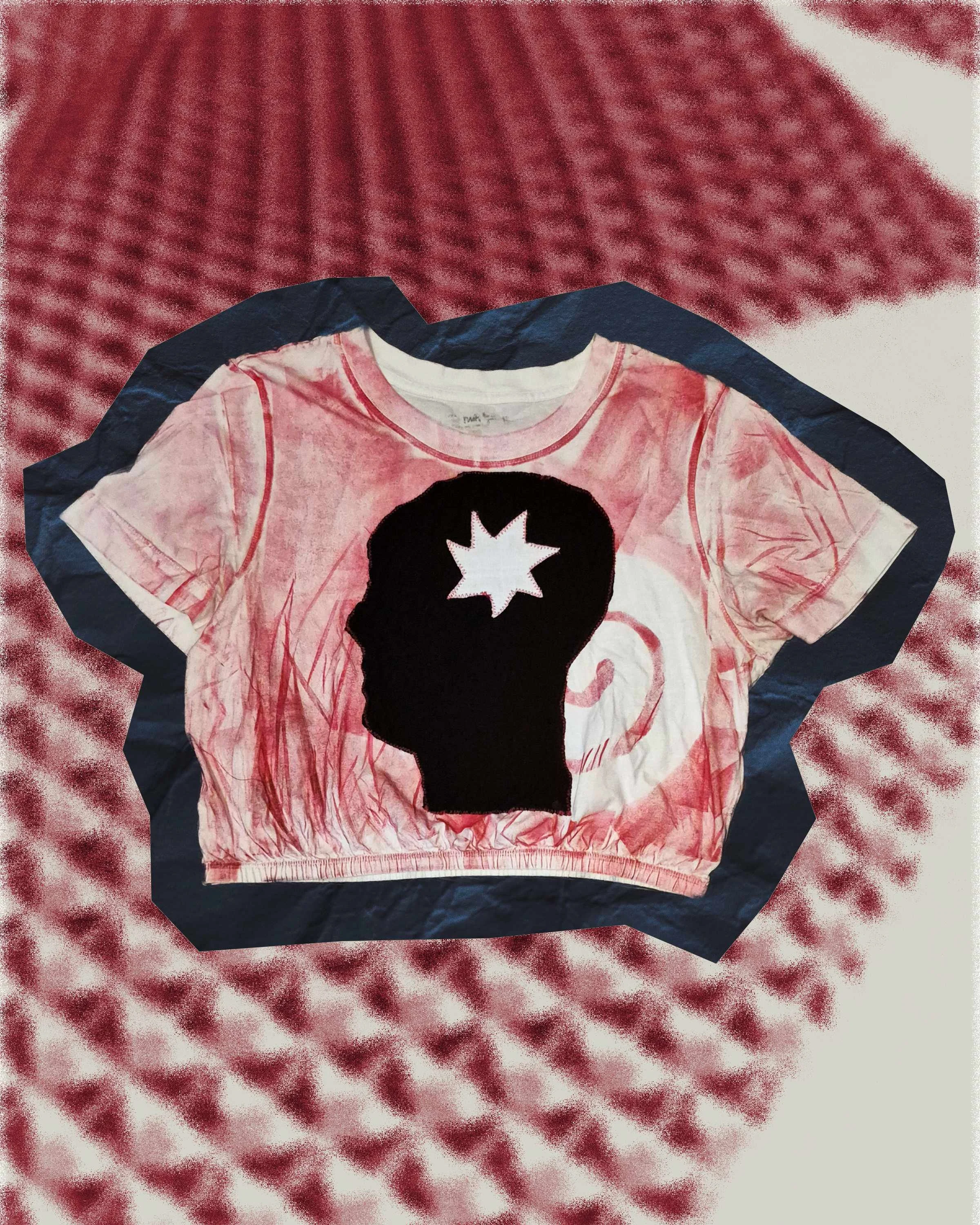 Red And Black Silhouette Crop - S - (1 of 1)