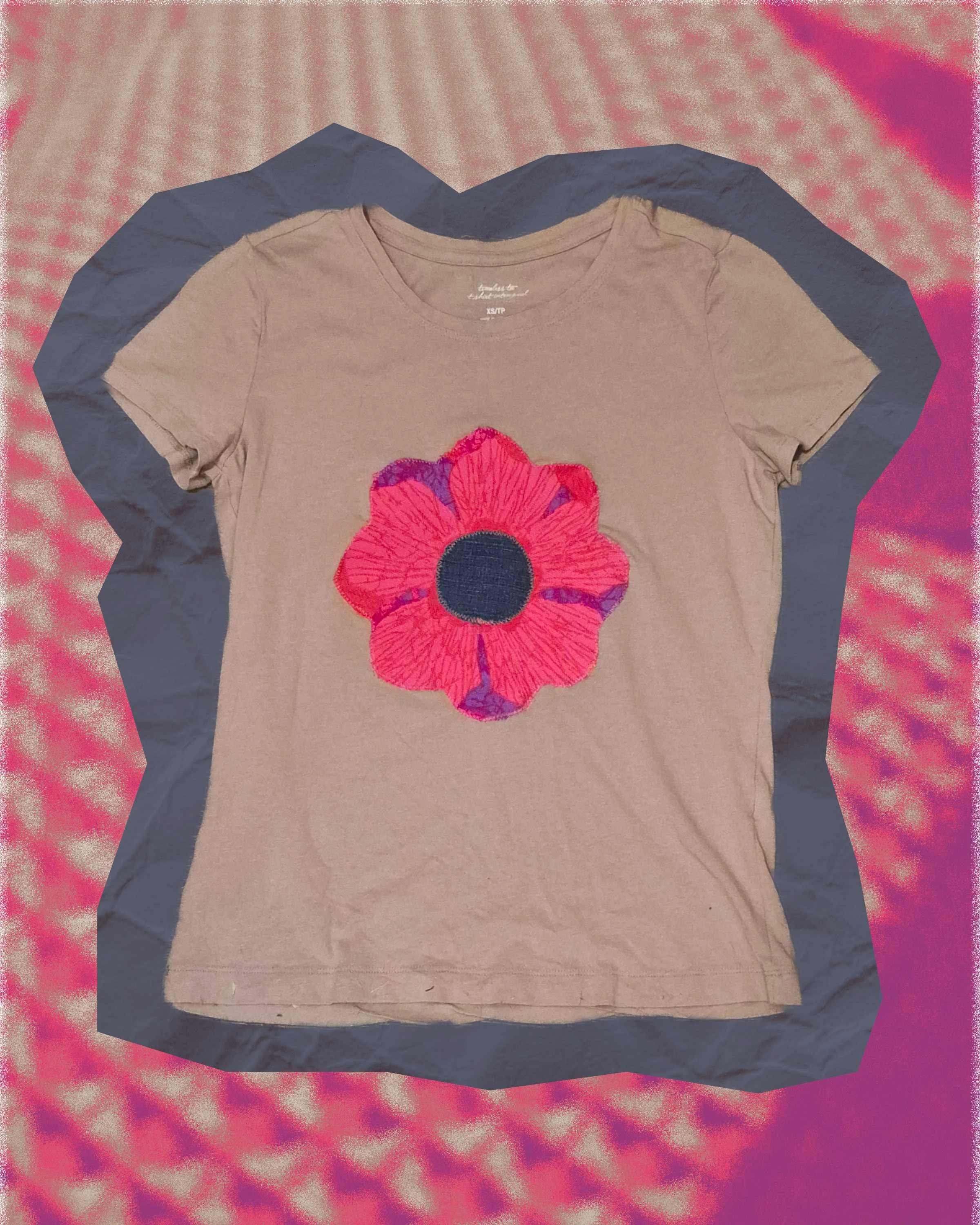 Pink Flower Tee - XS - (1 of 1)