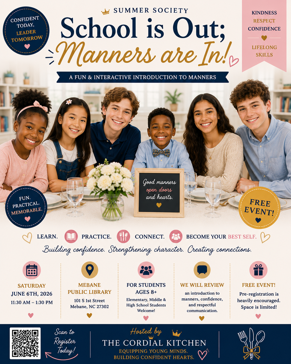 "School is Out, Manners are In!" Event