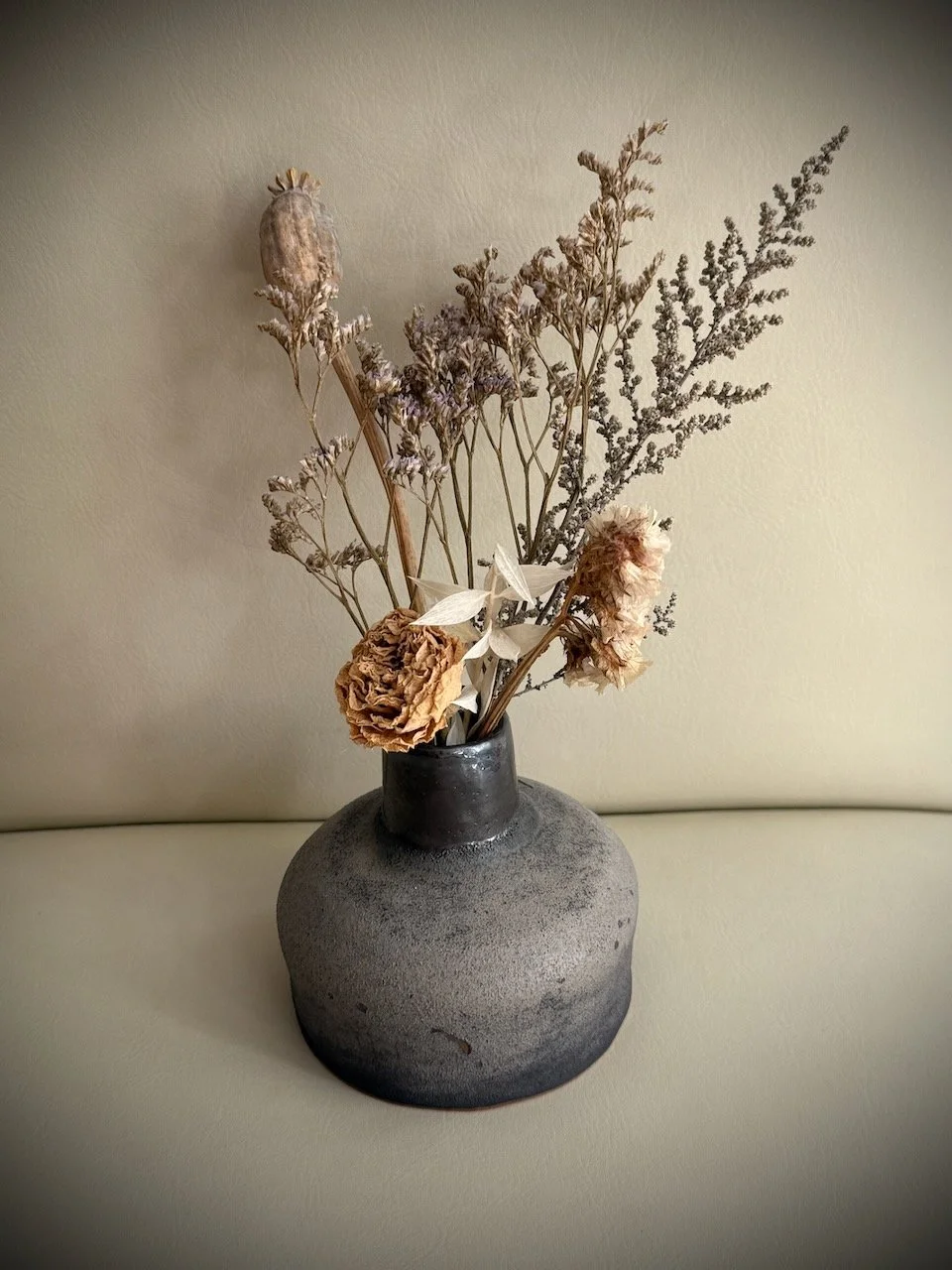 Dark Textured Bud Vase – Aged Gold Accent1.jpeg