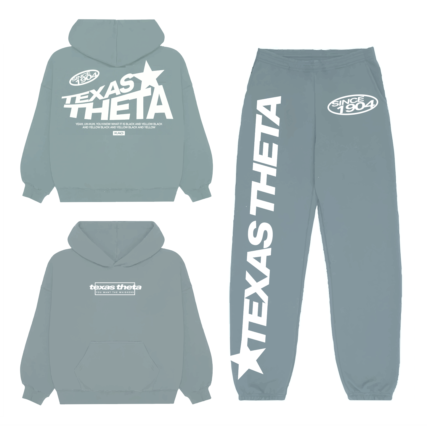 Texas Theta Sweat Set (Blue/White)