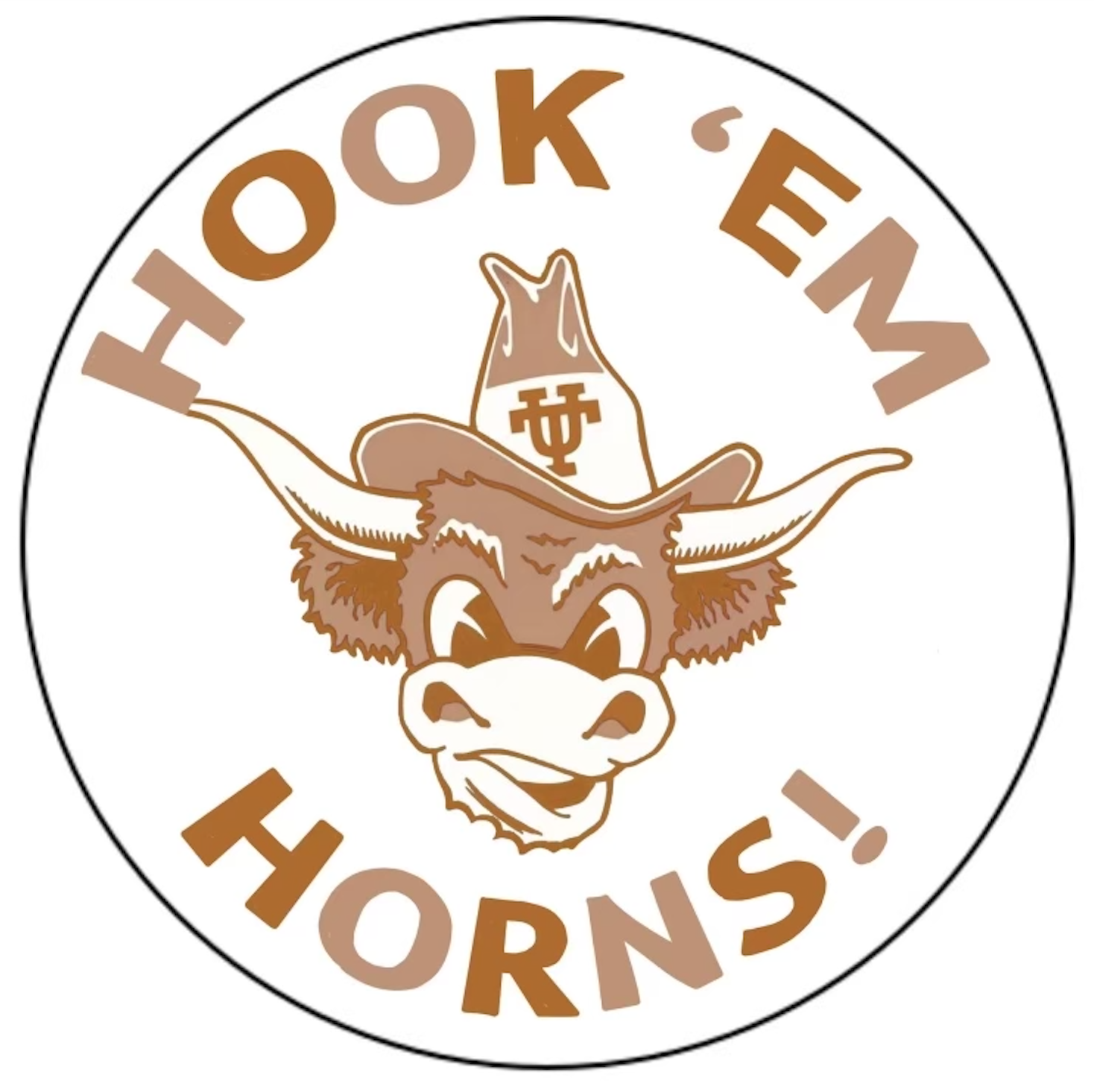Hook'Em Horns Game Day Button