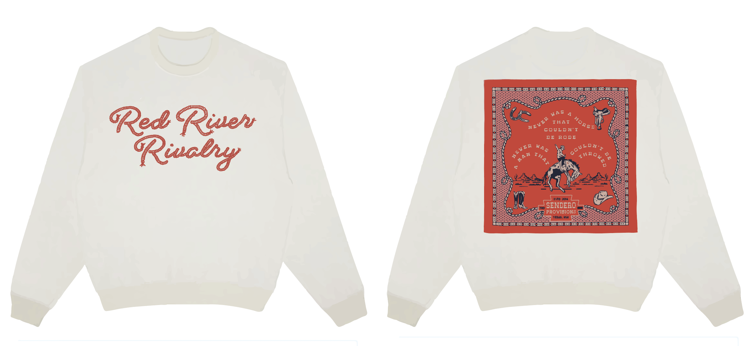 Texas Theta Red River Rivalry Bandana Crewneck