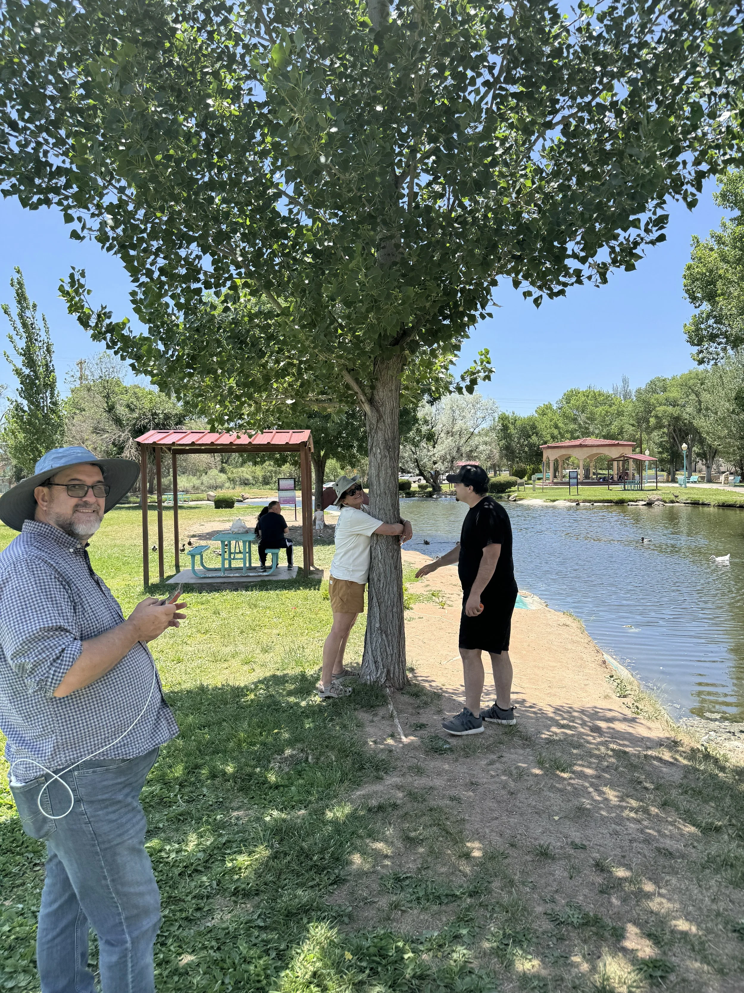 Richard and other tree lovers inventorying trees in the Carlsbad River Park