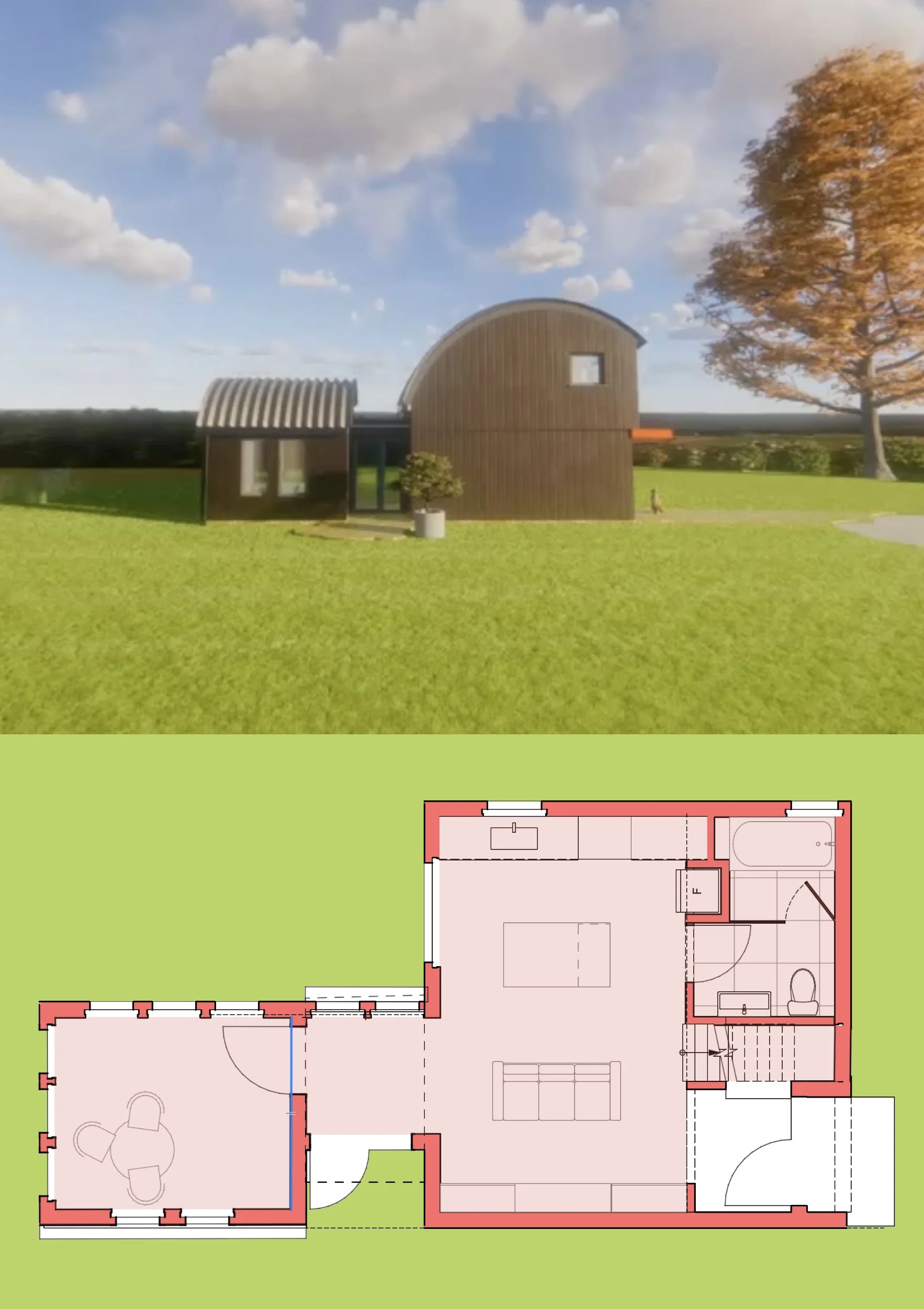 Easy to grow ADU for planned restort in Saxapahaw, NC