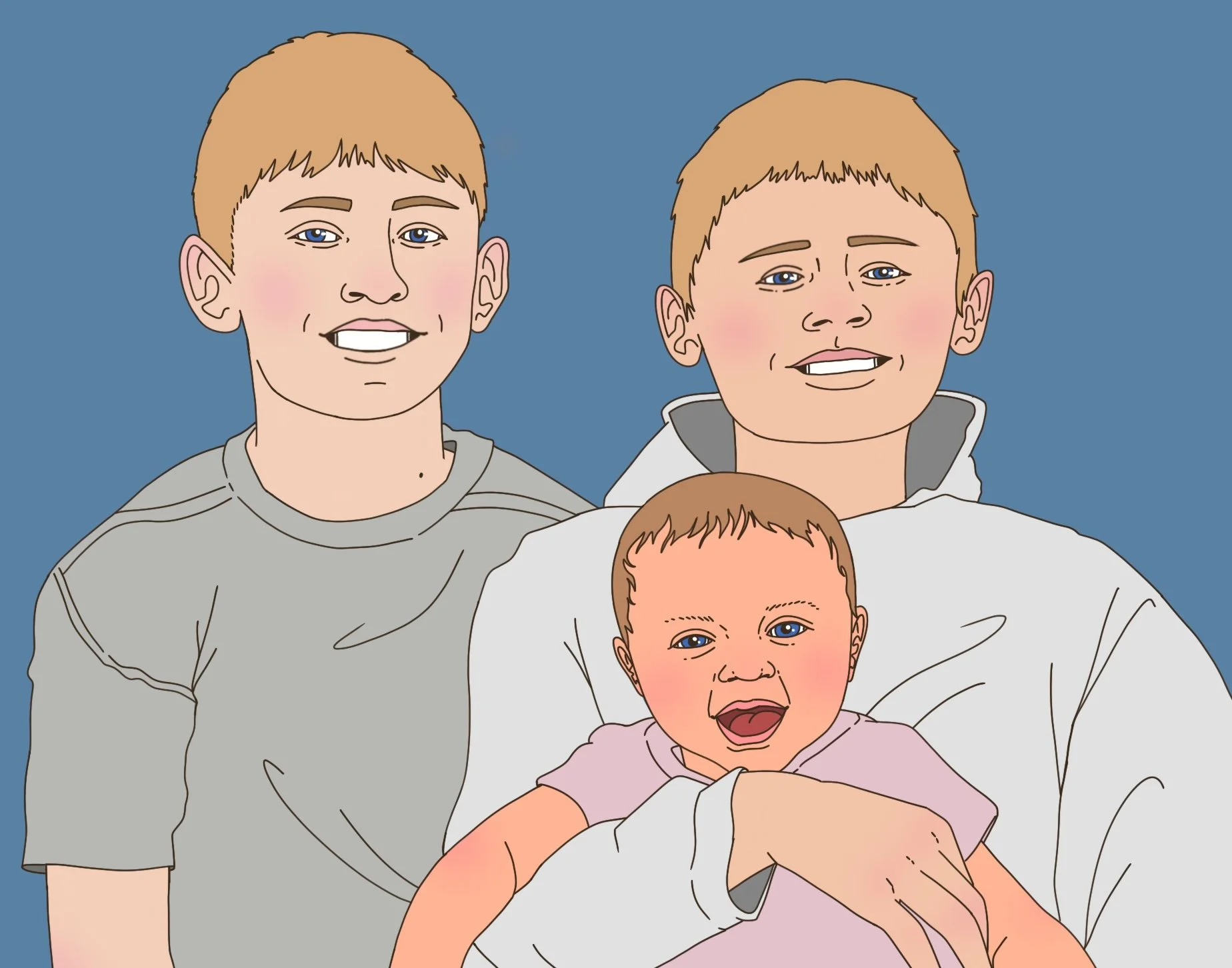 Smile, Digital Illustration, 11 x 14in, 2025