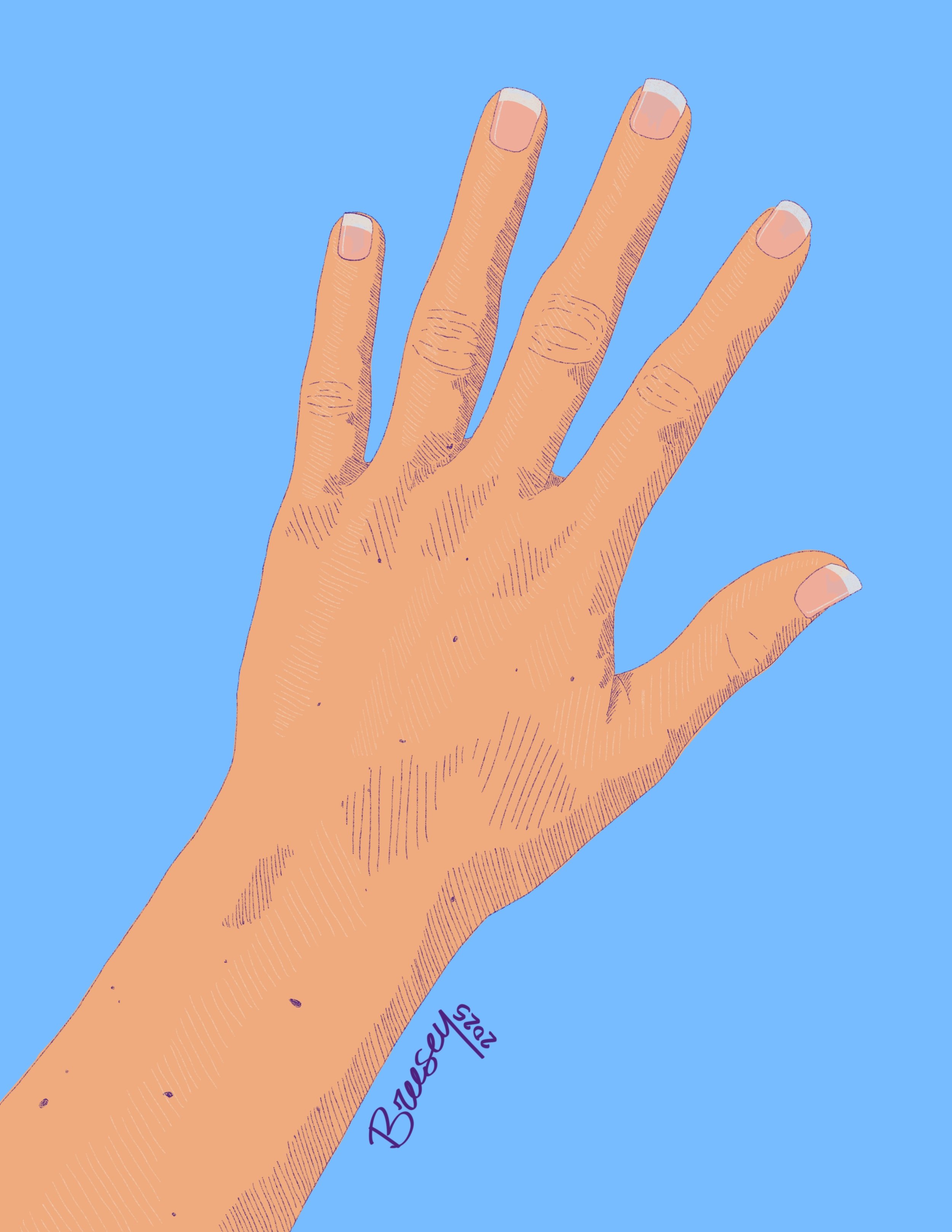 Piano Fingers, Digital Illustration, 8.5 x 11in, 2025