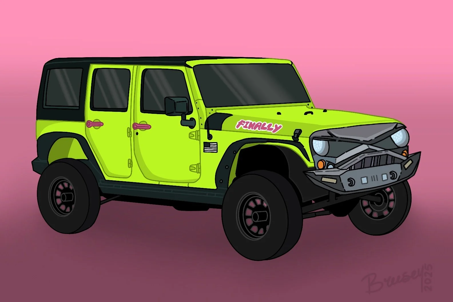 Finally, Digital Illustration, 8 x 12in, 2025 SOLD