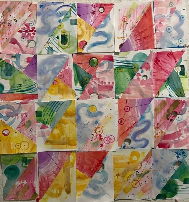 My Process?, Watercolor, colored pencil, and graphite pencils on multi-media paper, 21 x 23.5 in, 2024, Prints $50