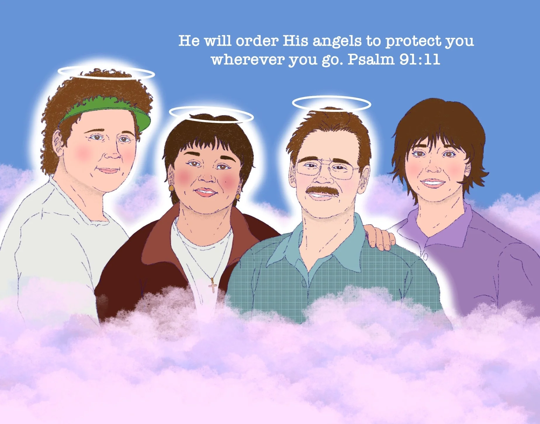 Psalm 91:11, Digital Illustration, 14 x 11in, 2025