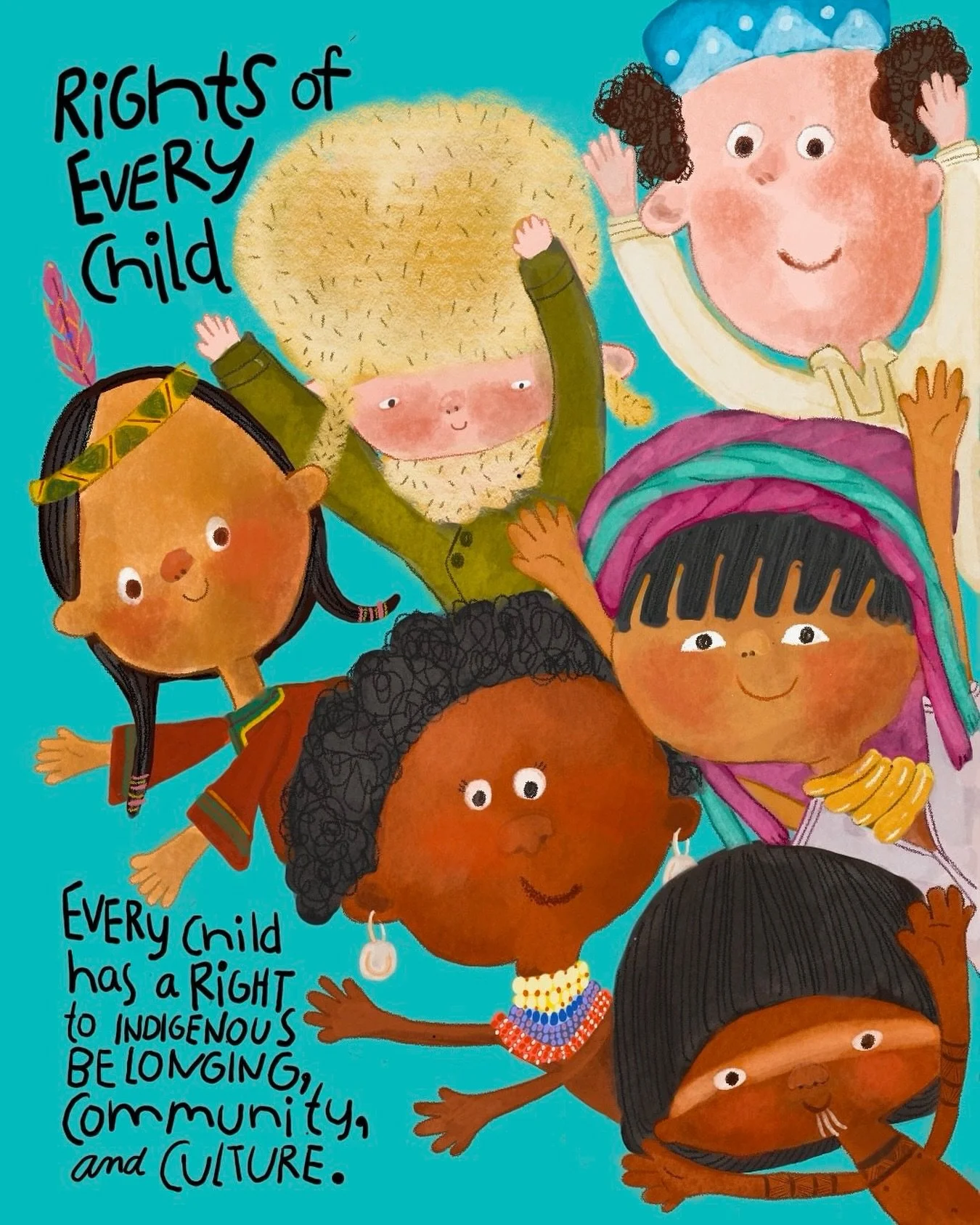 From the artist Dandin Espina @dandin_illustrates_ : &ldquo;Every child has a right to Indigenous belonging, community, and culture.

Having had the privilege of working with Indigenous children, I am reminded of the importance of protecting their ri