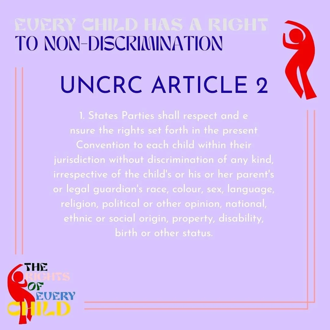We took Article 2 of the UN Convention on the Rights of the Child and distilled it to: &ldquo;Every child has a right to non-discrimination.&rdquo; Here it is put simply by artist @lynnkasztanovics: &ldquo;We have one heart. No one is less human. No 