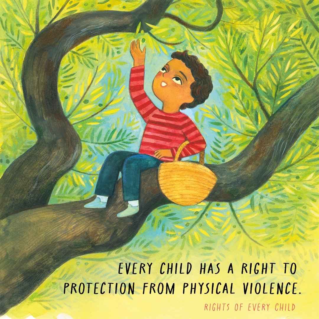 From the artist Roz Maclean @roz_maclean: &ldquo;Every child has the right to protection from physical violence. On a personal or larger scale, when children experience physical violence - harm to their bodies, to their homes, loss of their health, l
