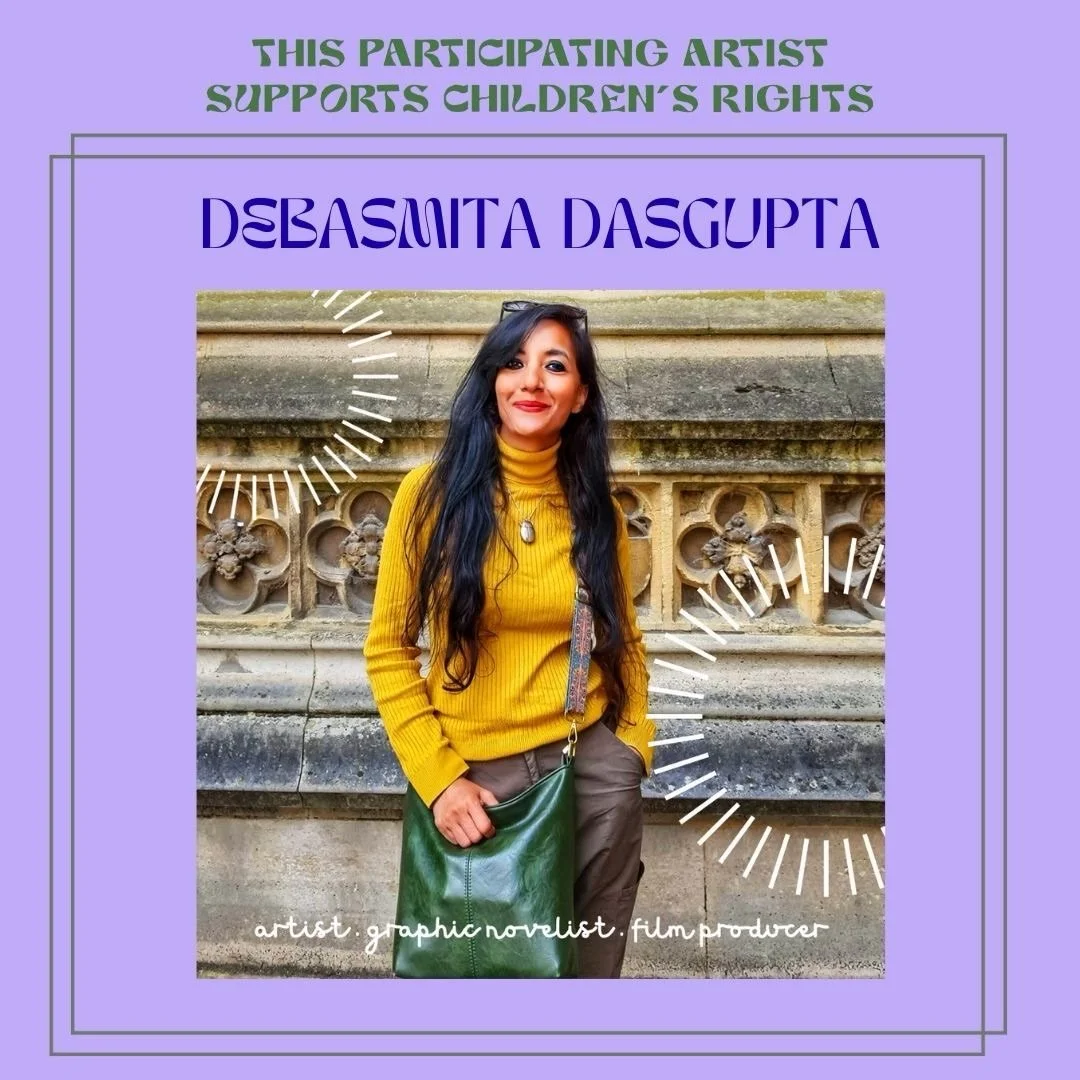Meet our participating artist @debasmitadasgupta! 
&ldquo;Debasmita Dasgupta is an award-winning, internationally published, KIRKUS BEST prize-nominated, illustrator and graphic novelist. Born in Calcutta, in India, she started her creative career in