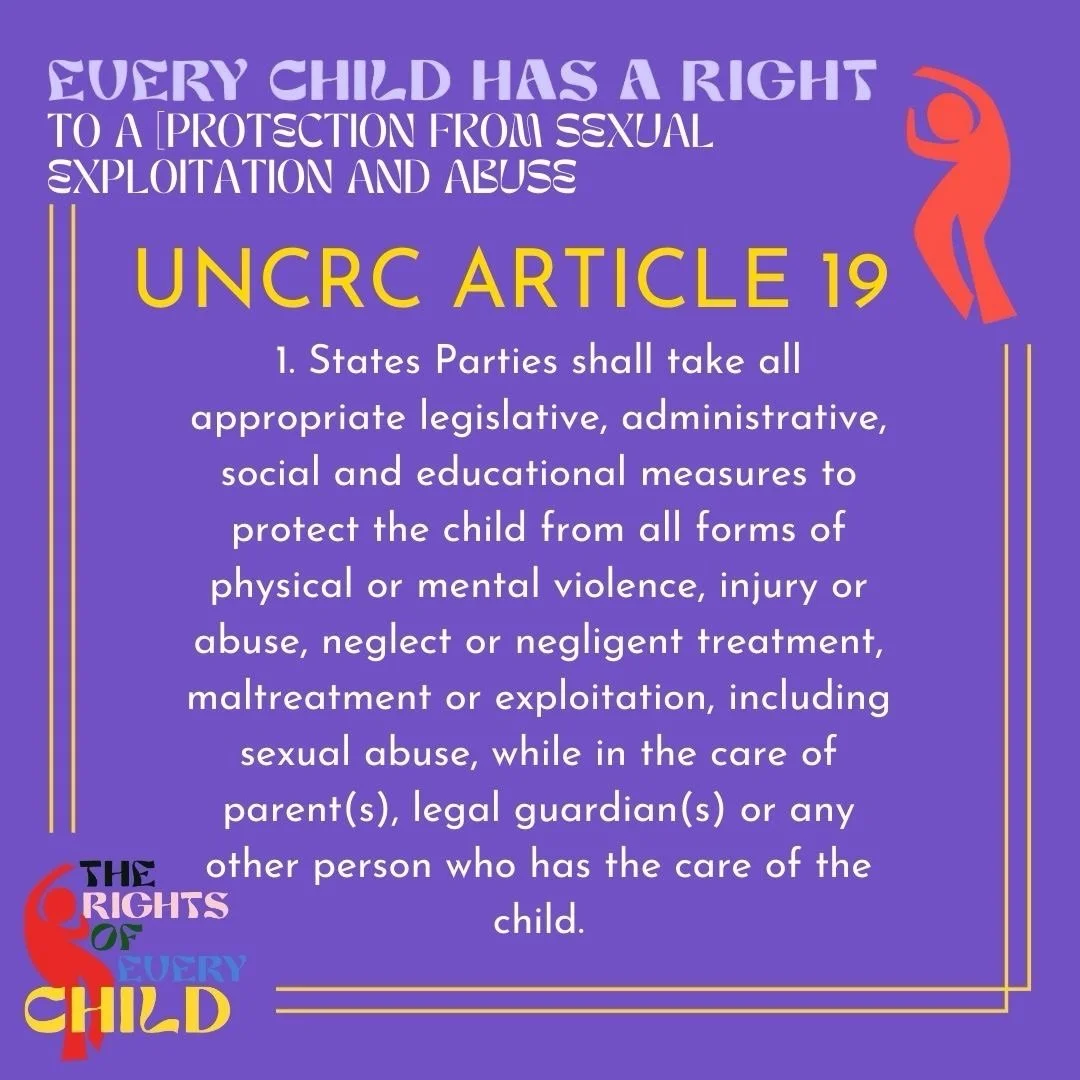 We distilled Article 19 of the UN Convention on the Rights of the Child to simply: &ldquo;Every child has a right to protection from sexual exploitation and abuse.&rdquo; Here it is in full as well as the illustration from @debasmitadasgupta and her 