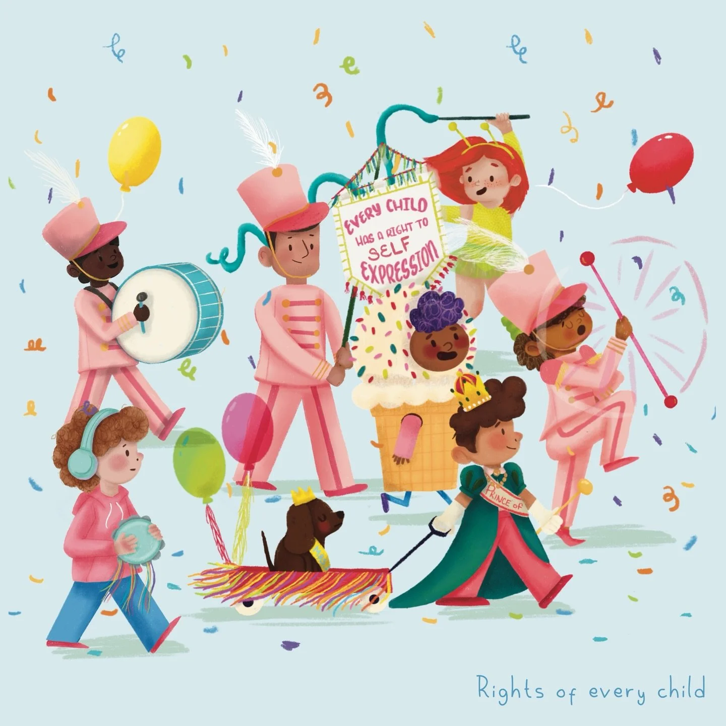 &ldquo;Every child has a right to self-expression.&rdquo; From the artist J de laVega @authorjdelavega: &ldquo;I chose the right to self-expression because it is something so many of us are struggling with. Instead of viewing our children as individu