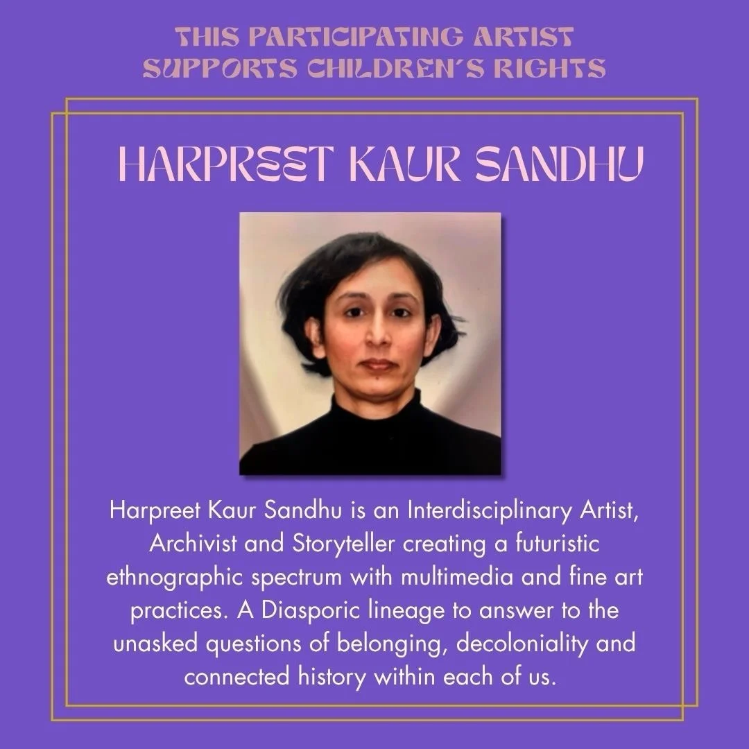 Meet participating artist @xoxoharpreetkaursandhu: &ldquo;Harpreet Kaur Sandhu is an Interdisciplinary Artist, Archivist and Storyteller creating a futuristic ethnographic spectrum with multimedia and fine art practices. A Diasporic lineage to answer