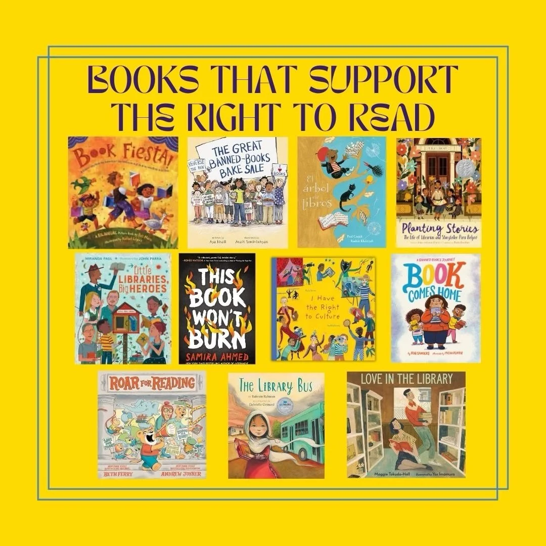 These children&rsquo;s books support the right to read! In honor of @americanlibraryassociation&rsquo;s library week and Right to Read Day April 20, we wanted to share a bunch of kids&rsquo; books that show or celebrate reading in different contexts: