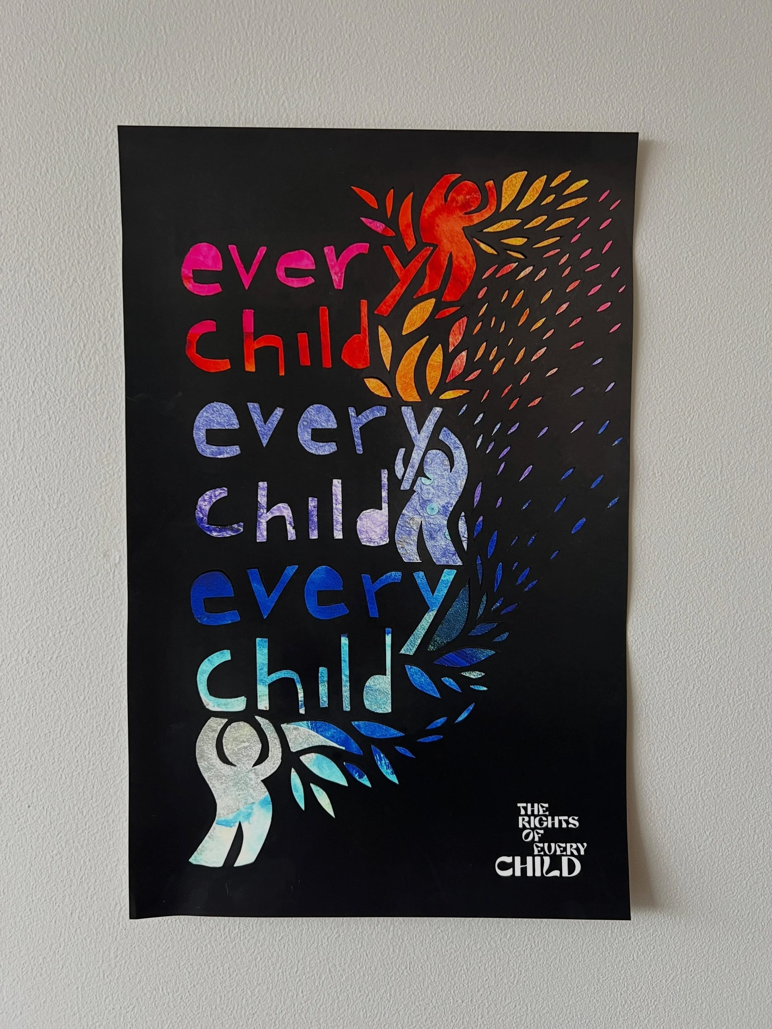 &ldquo;Every Child,&rdquo; art by @juliapaperworks, our print fundraiser for @savechildrenuk  through June 20th. Please join us if you can!! Order a poster for you or a loved one&mdash;because every child has rights. Julia E. Kratz generously and tho
