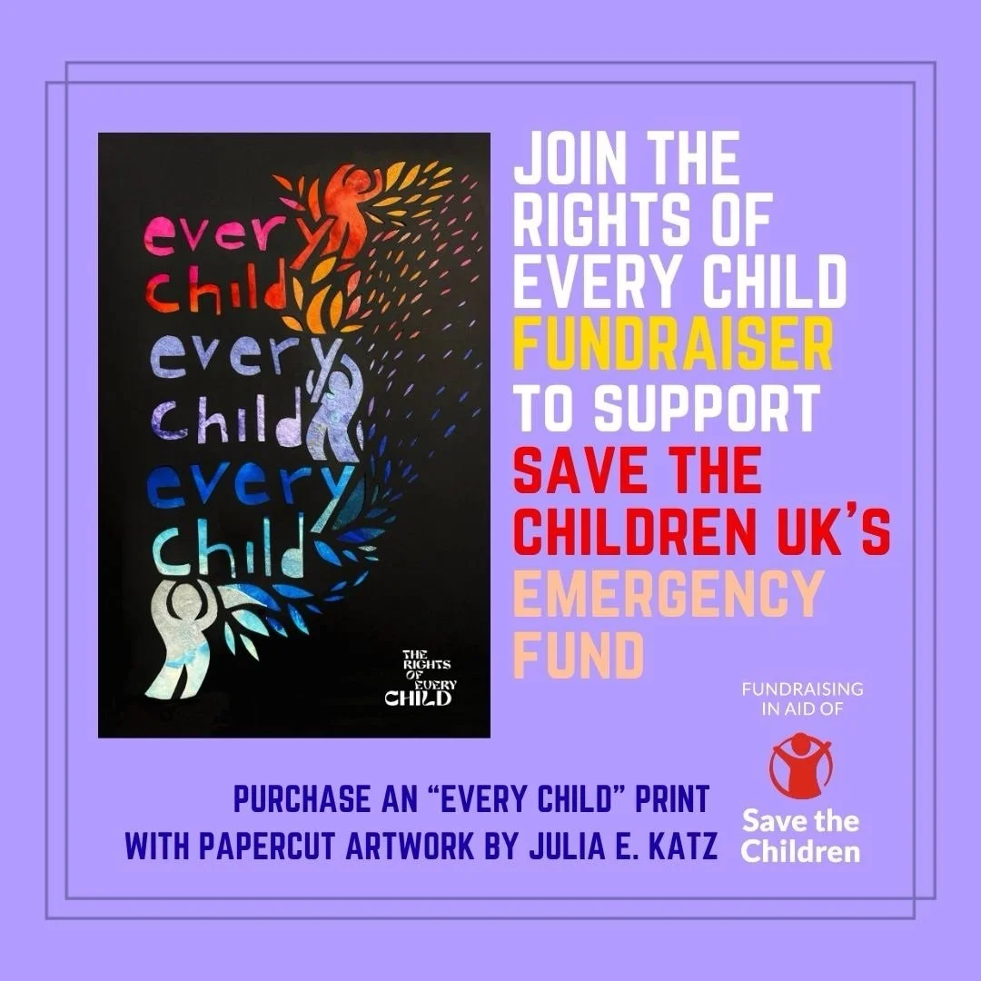 Please join our &ldquo;Every Child&rdquo; fundraiser by purchasing this print with art by Julia E. Kratz @juliapaperworks. All proceeds after printing and shipping will go directly to Save the Children UK&rsquo;s @savechildrenuk Emergency Fund for Pa