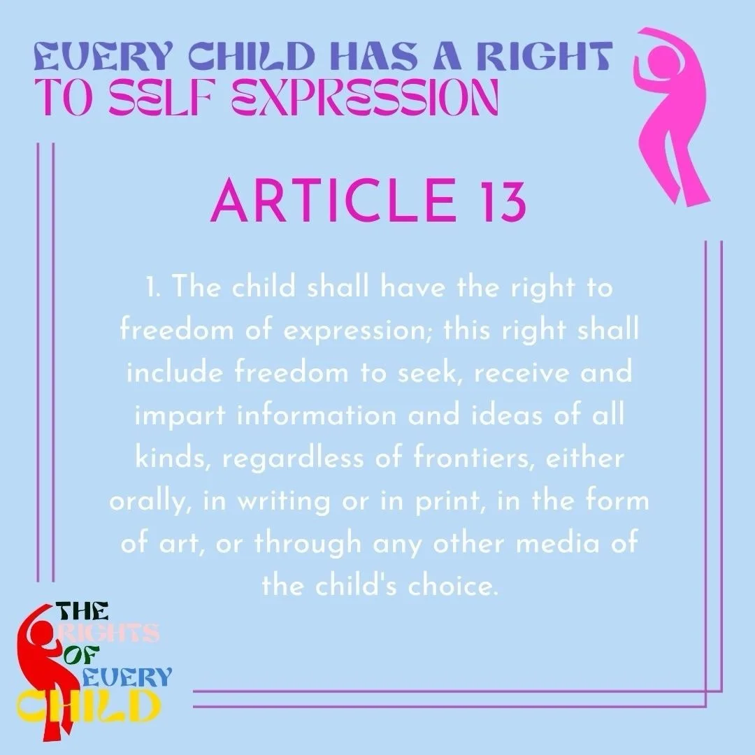 We distilled Article 13 of the UN Convention on the Rights of the Child to: &ldquo;Every child has a right to self expression&rdquo; and this includes free speech. Here it is in full along with the piece created by @dreamchenillustration: 
&ldquo;1. 