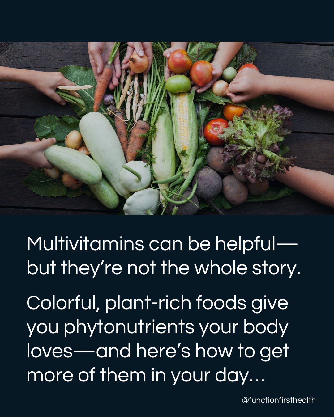 Your cells take quite a beating&mdash;about 10,000 free radical hits every single day. 😬
But the good news? Your FOOD can help fight back.

A colorful, plant-rich diet provides antioxidants&mdash;and more specifically, phytonutrients&mdash;that help