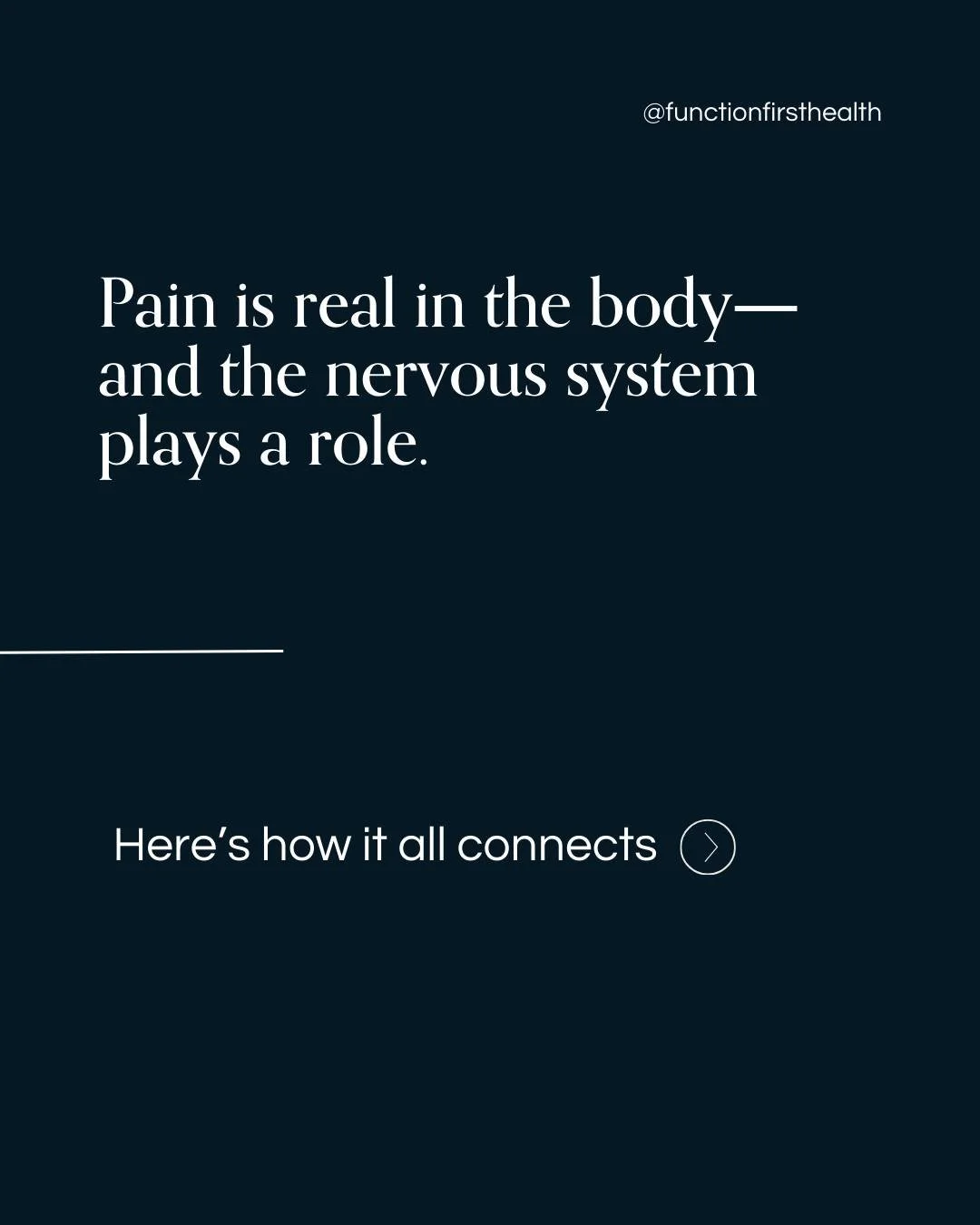 Pain is never &ldquo;just in your head.&rdquo;
But the mind and body are always in conversation.

Your  inflammation pathways, nervous system, stress response, and even genetics all influence how pain is experienced and processed. This helps explain 