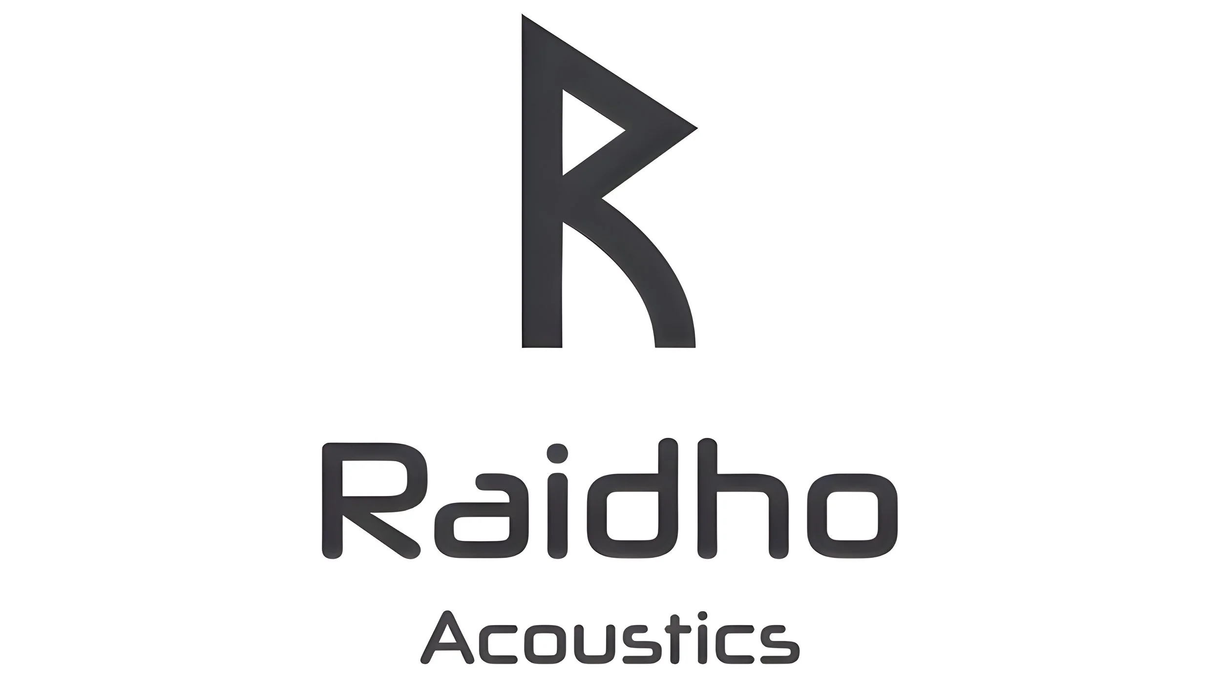 Logo for Raicho Acoustics featuring a stylized letter R and the words Raicho Acoustics in black text on a white background.