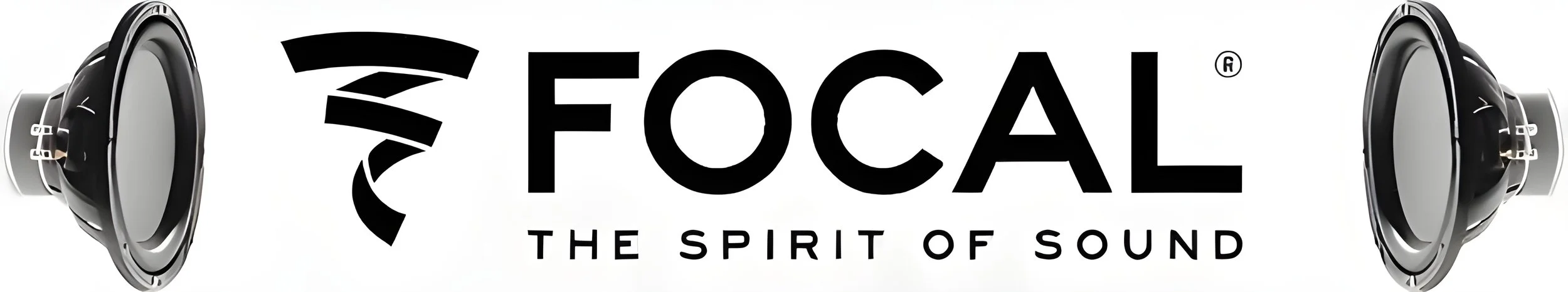 Focal logo with the tagline 'The Spirit of Sound' and speaker images on both sides.