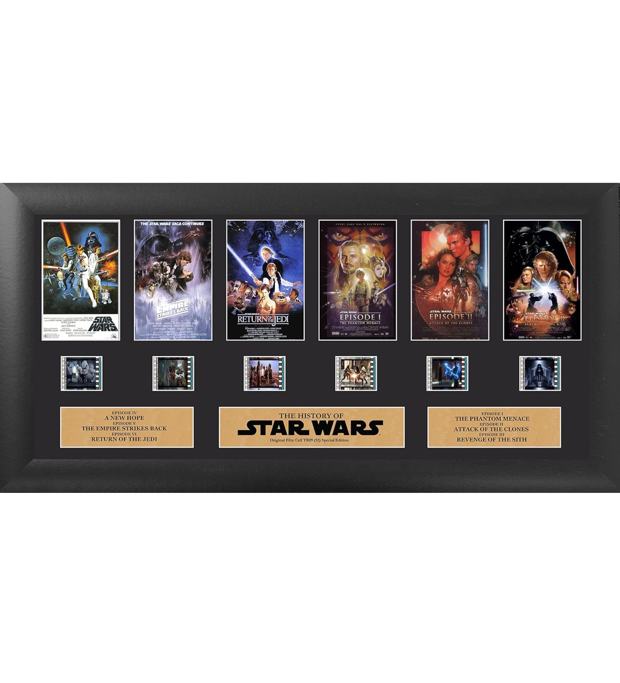 Star Wars: Through The Ages Episodes 1-6 20" x 11", Framed