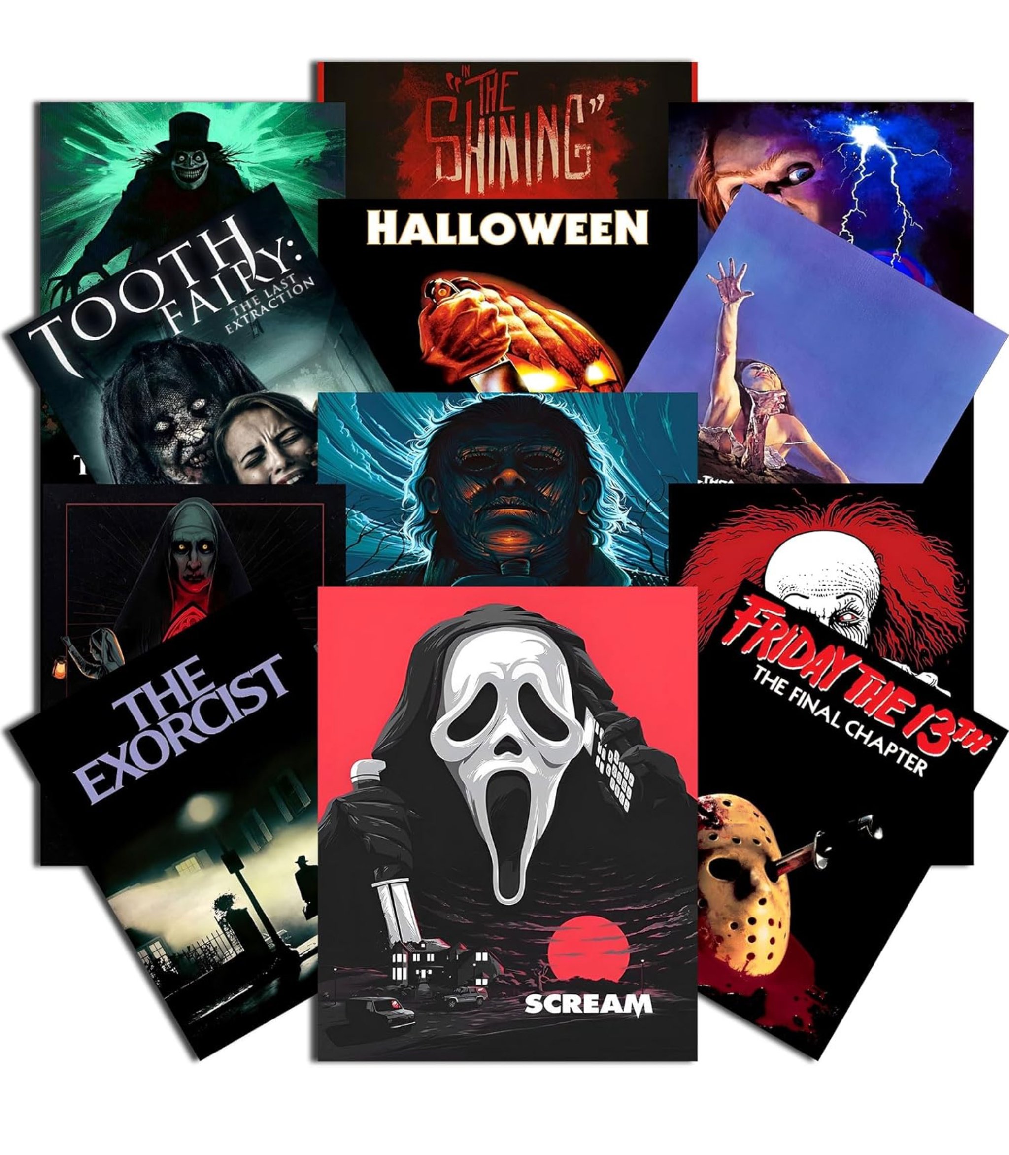 12-piece, Vintage Classic Horror Movie Posters