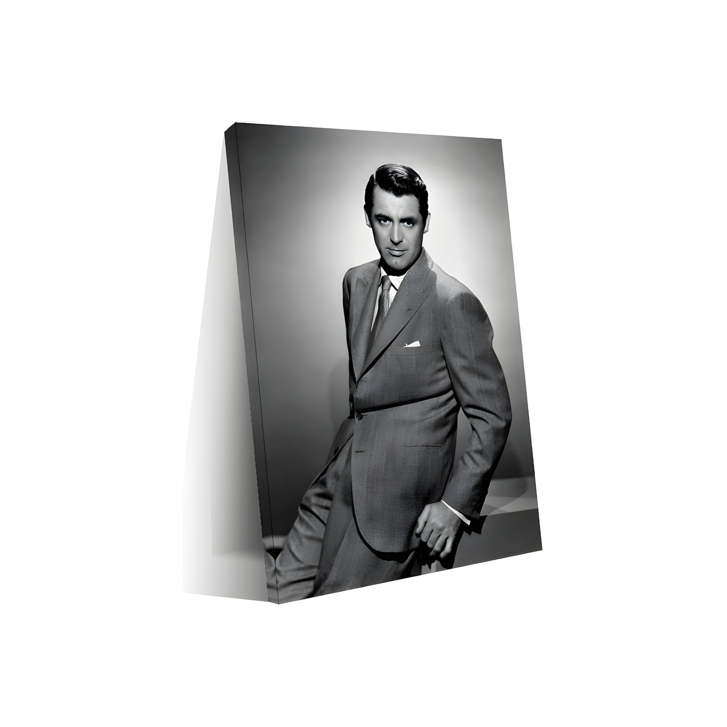 Cary Grant - Movie Actor, Art Portrait (Black And White)