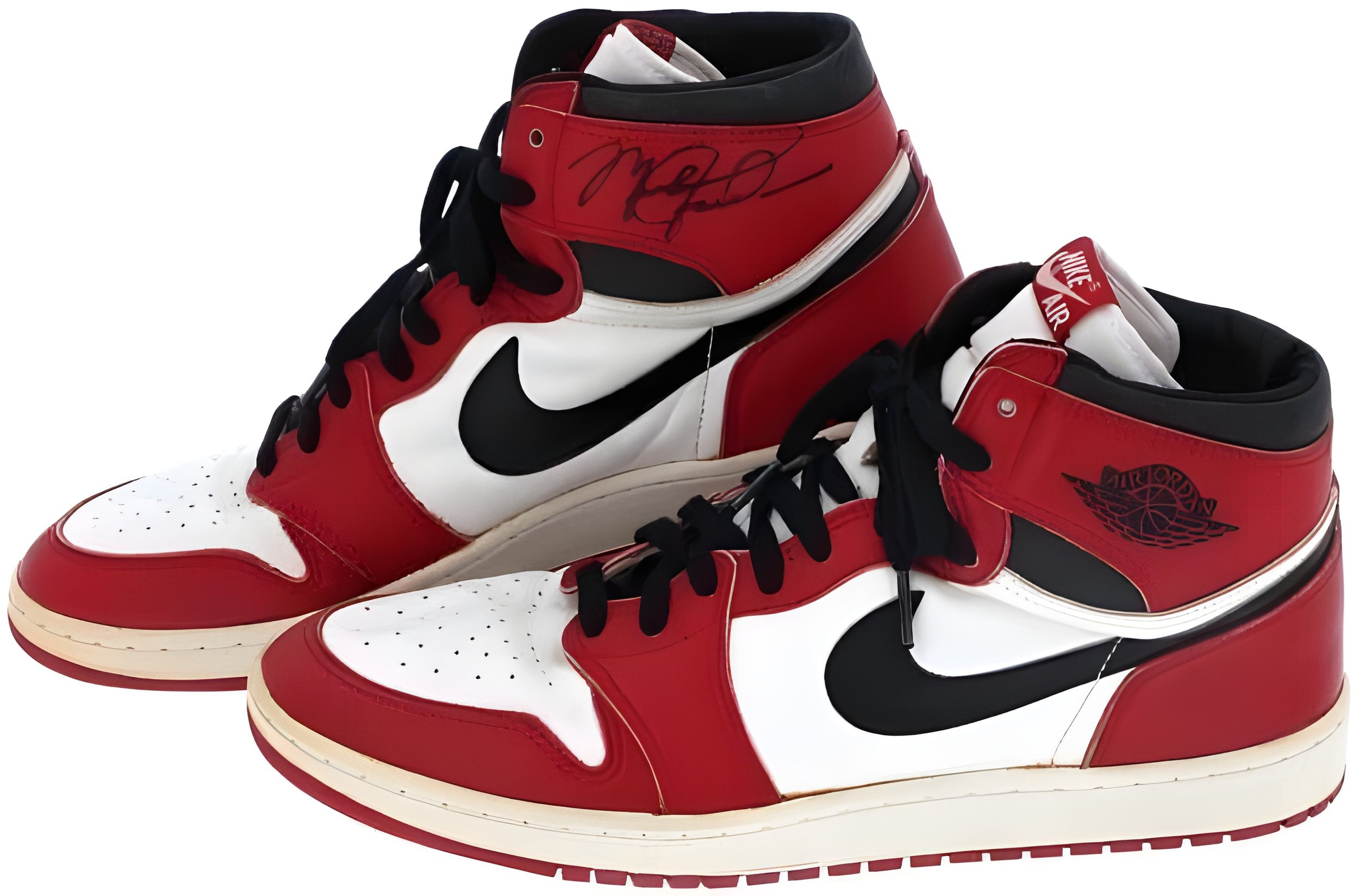 Michael Jordan, 1985, Air Jordan, 1 Game-Used, Signed Sneakers
