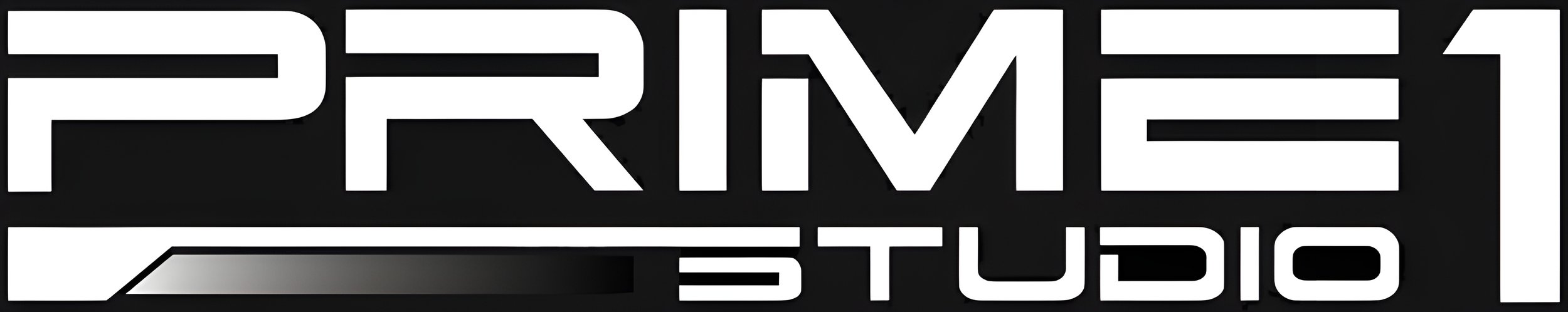 PRIME STUDIOS logo with bold white text on black background