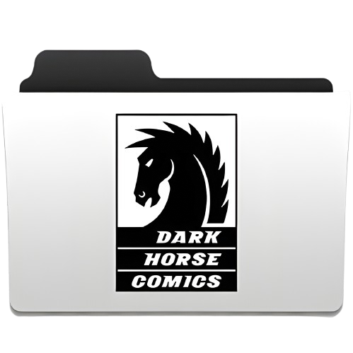 Folder with Dark Horse Comics logo featuring a black horse head