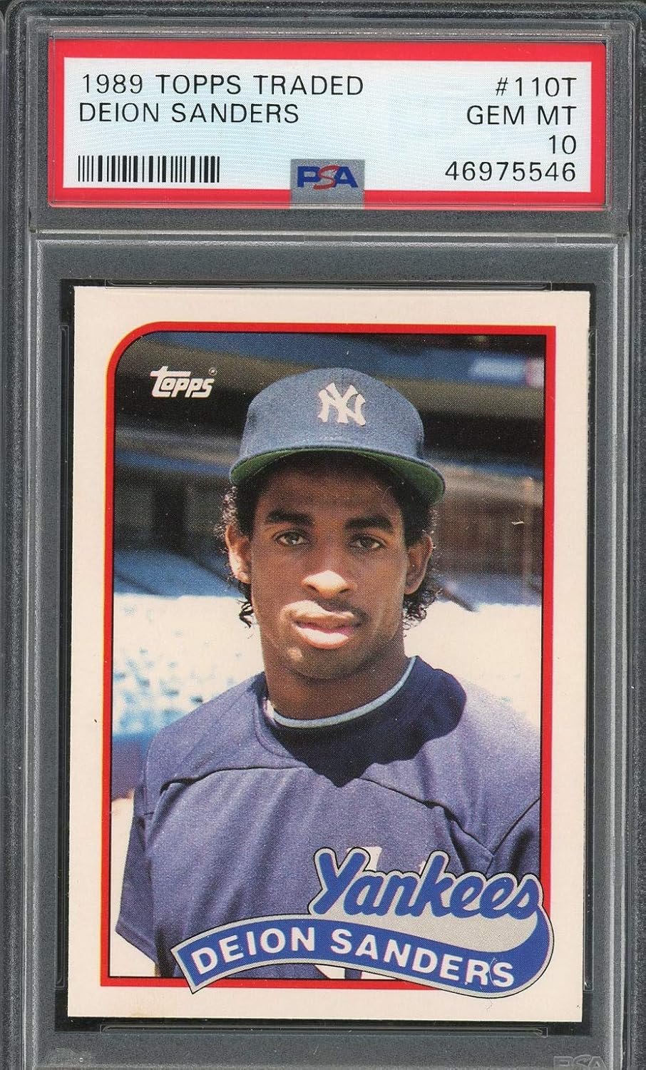 Deion Sanders, 1989 Topps, Traded Baseball Rookie Card