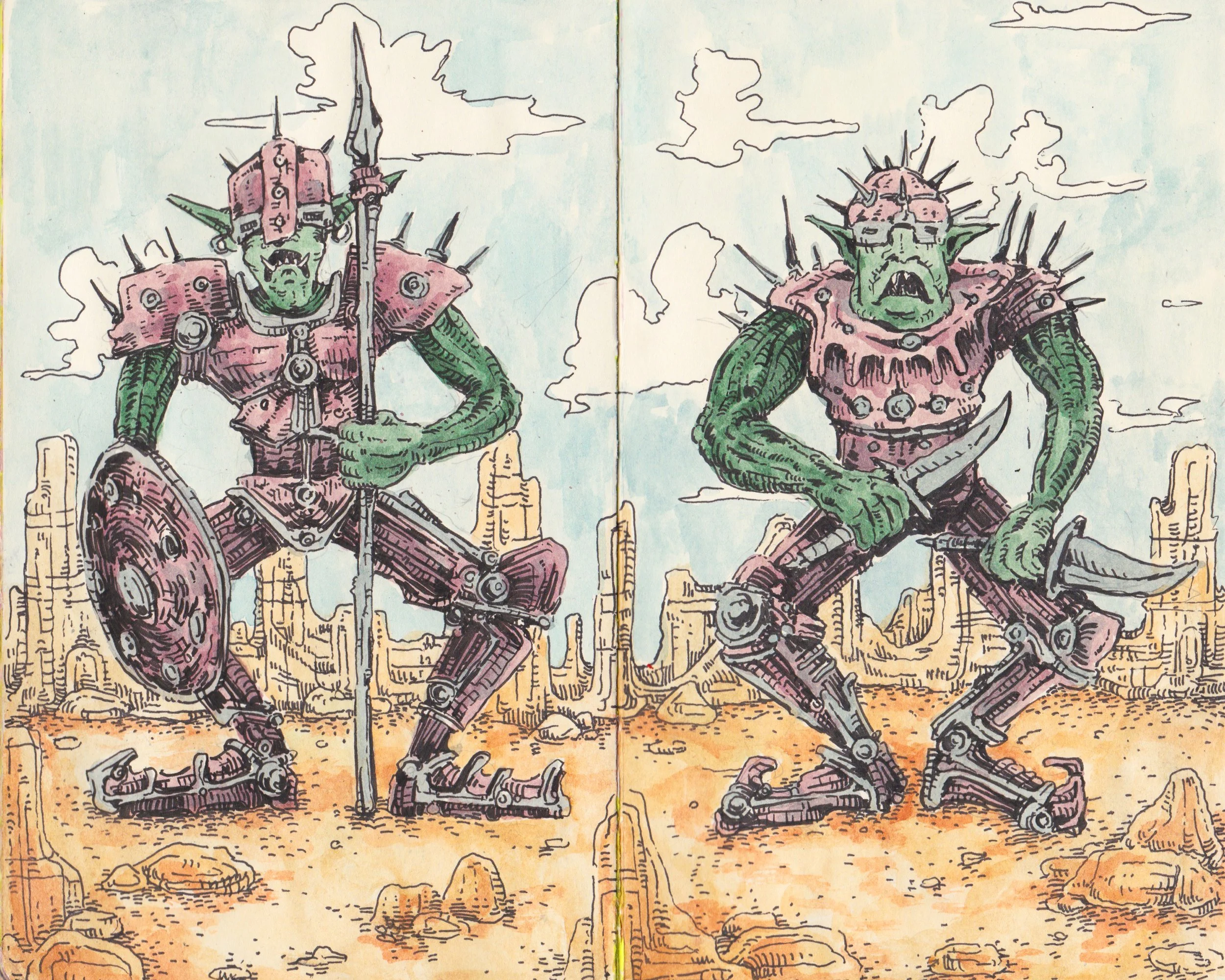Goblin Desert Warriors 8x10 Art Print