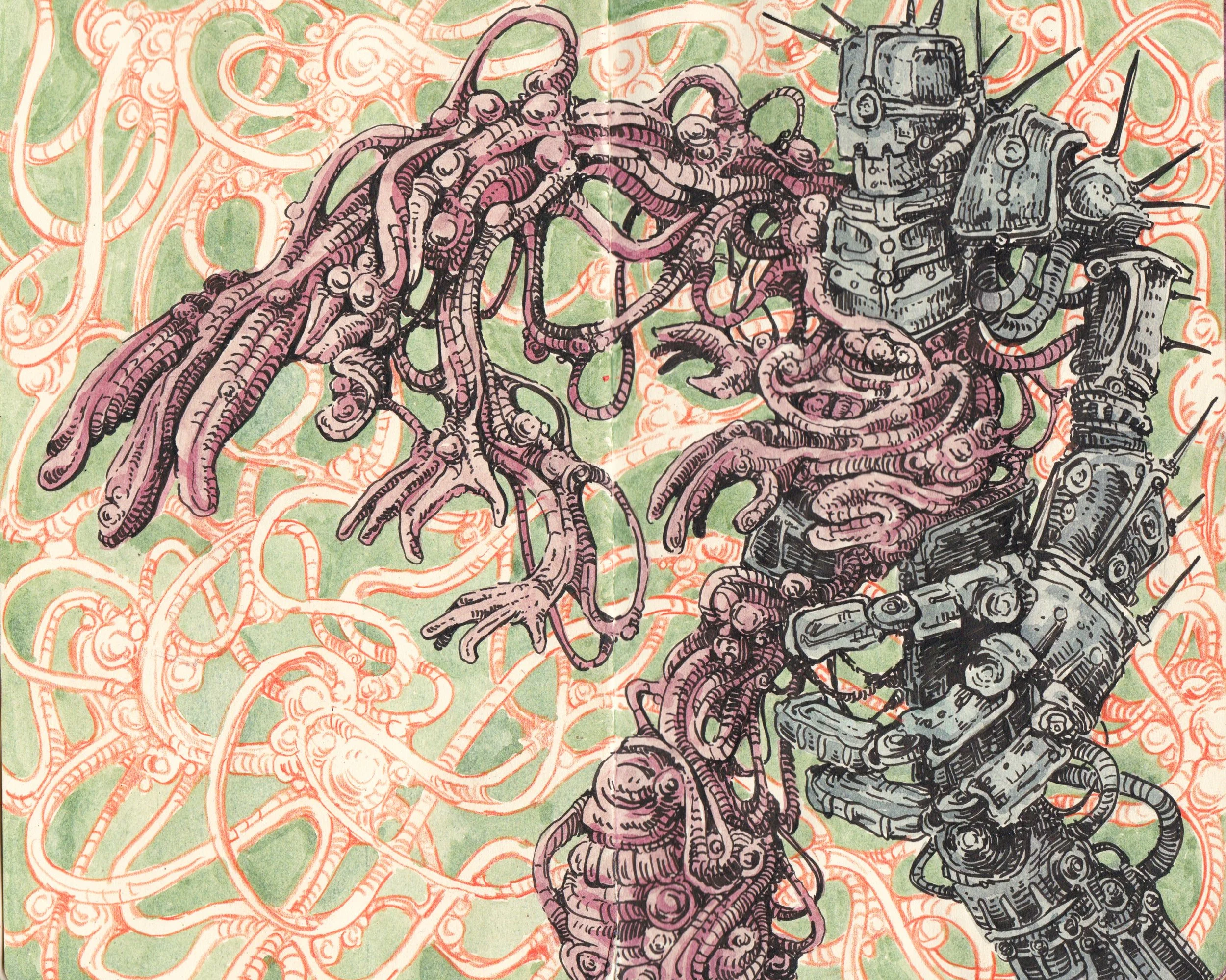 Fleshy Robot 8x10 Art Print