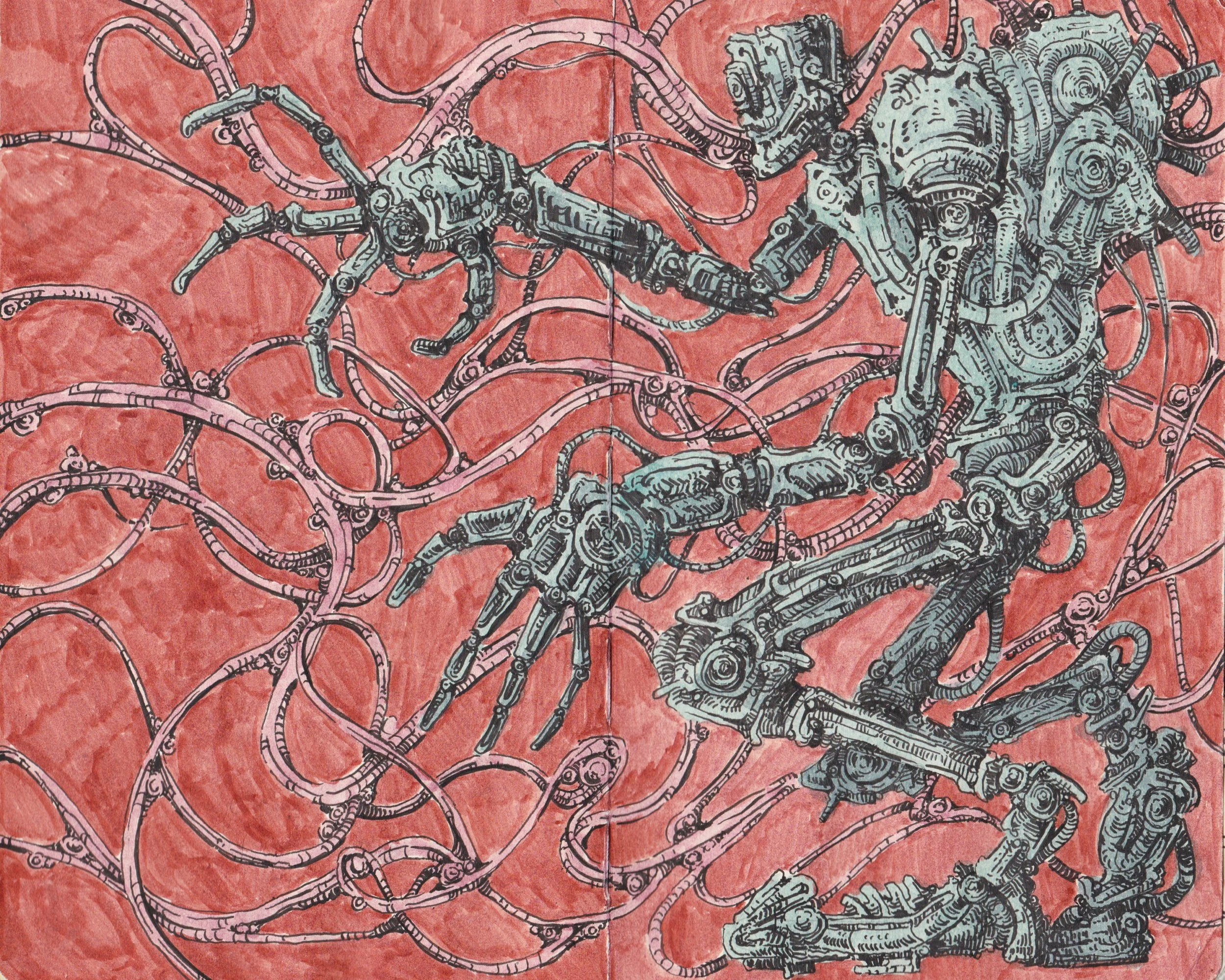Gangly Robot 8x10 Art Print