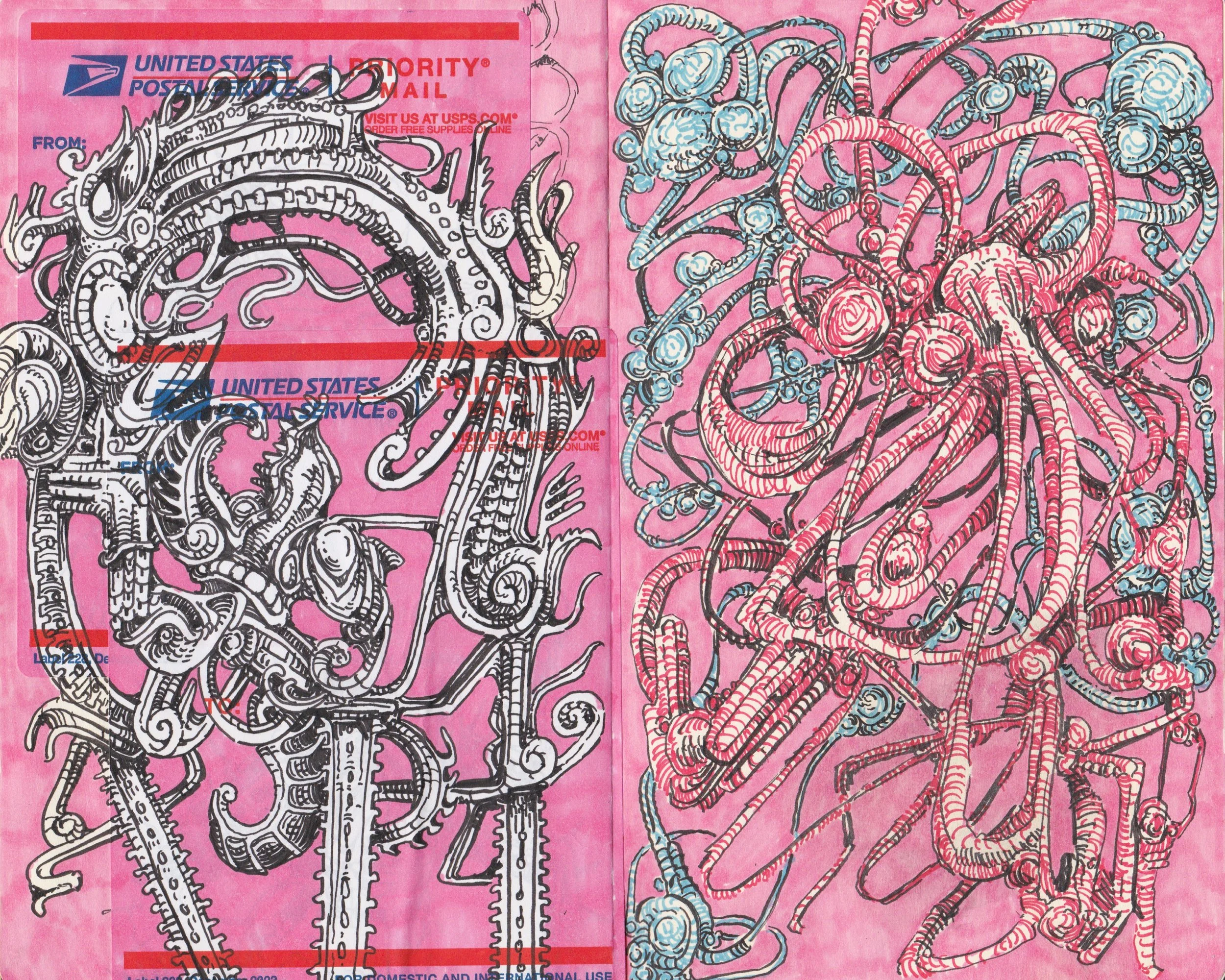 Pink Patterns 8x10 Art Print