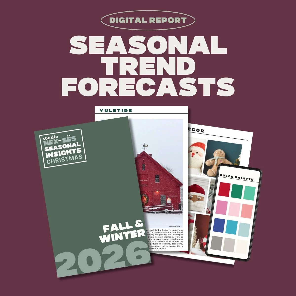 The F/W 2026 Christmas Seasonal Insights Forecast equips retail and design teams with the creative tools and strategic insight needed to build impactful, story-driven holiday assortments. This 150-page digital report translates consumer emotion and c