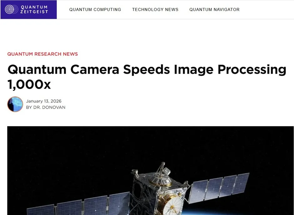 Quantum Zeitgeist: Quantum Camera Speeds Image Processing 1,000x